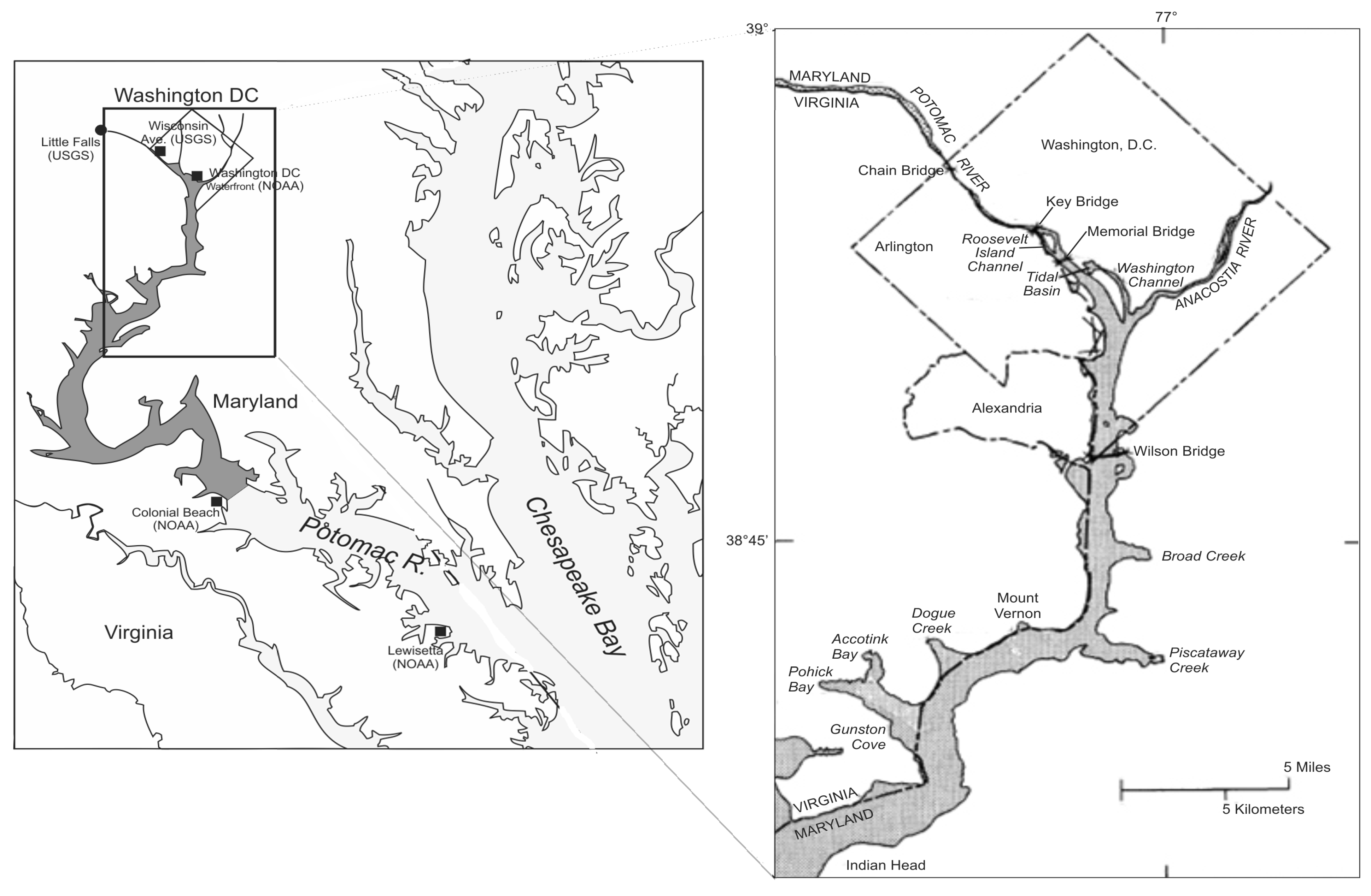 Tidal Potomac River Map Jmse | Free Full-Text | Modeling Storm Surge And Inundation In Washington,  Dc, During Hurricane Isabel And The 1936 Potomac River Great Flood | Html