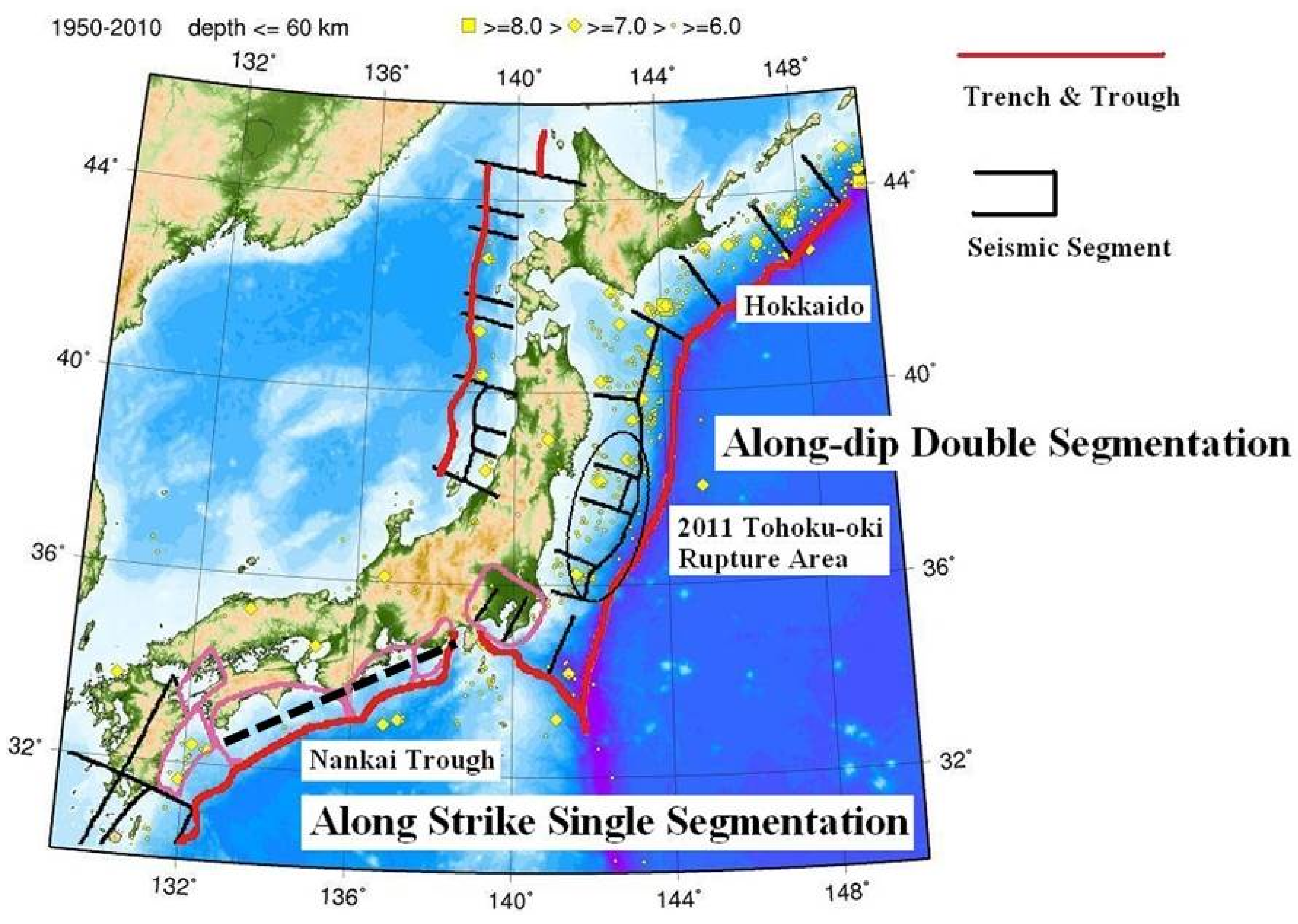 tohoku earthquake map