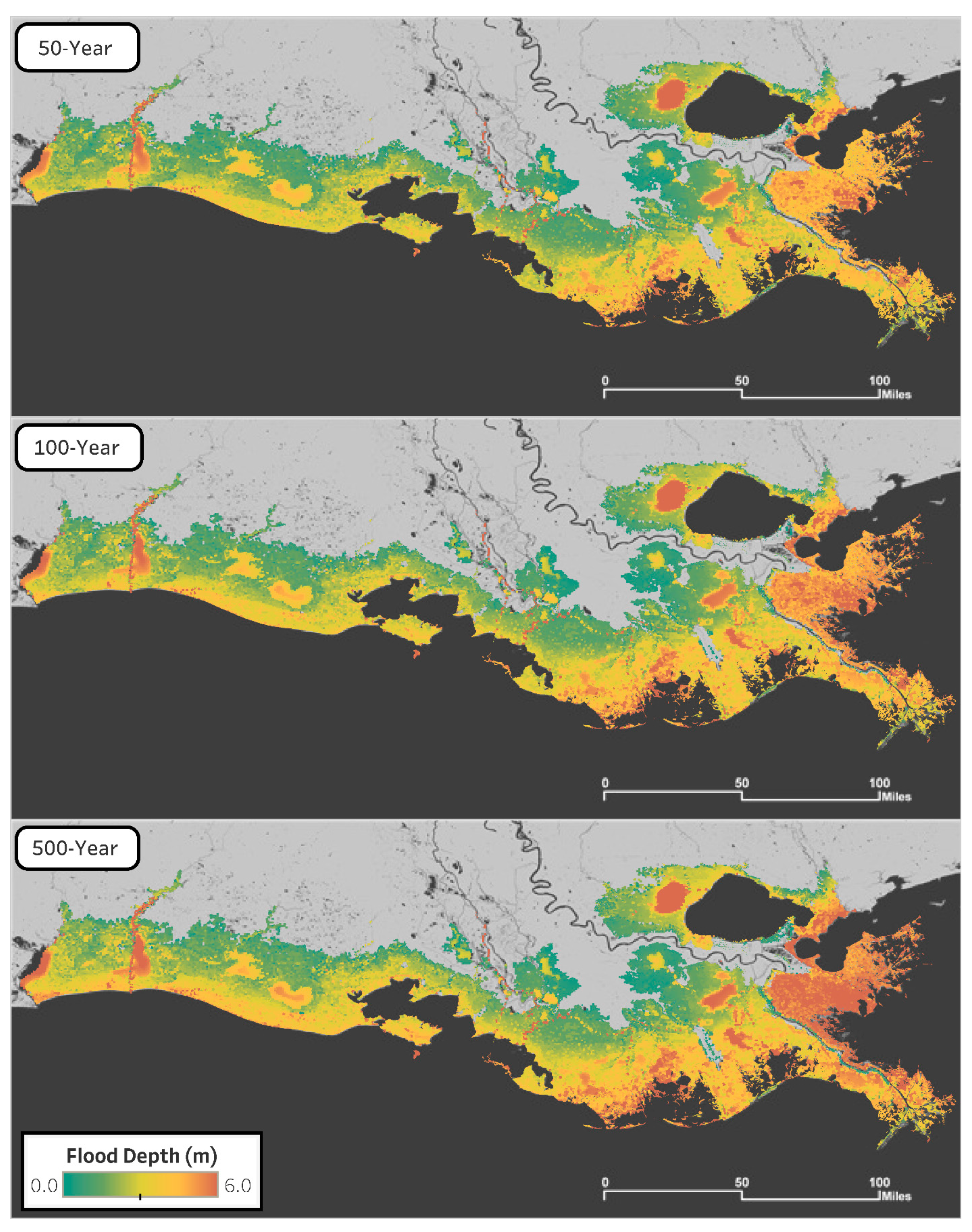 100 Year Floodplain Map Of Usa - Jmse 07 00145 G002