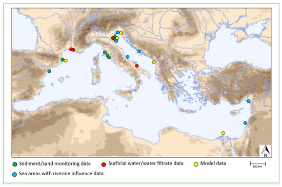 River discharge of freshwater into the Mediterranean