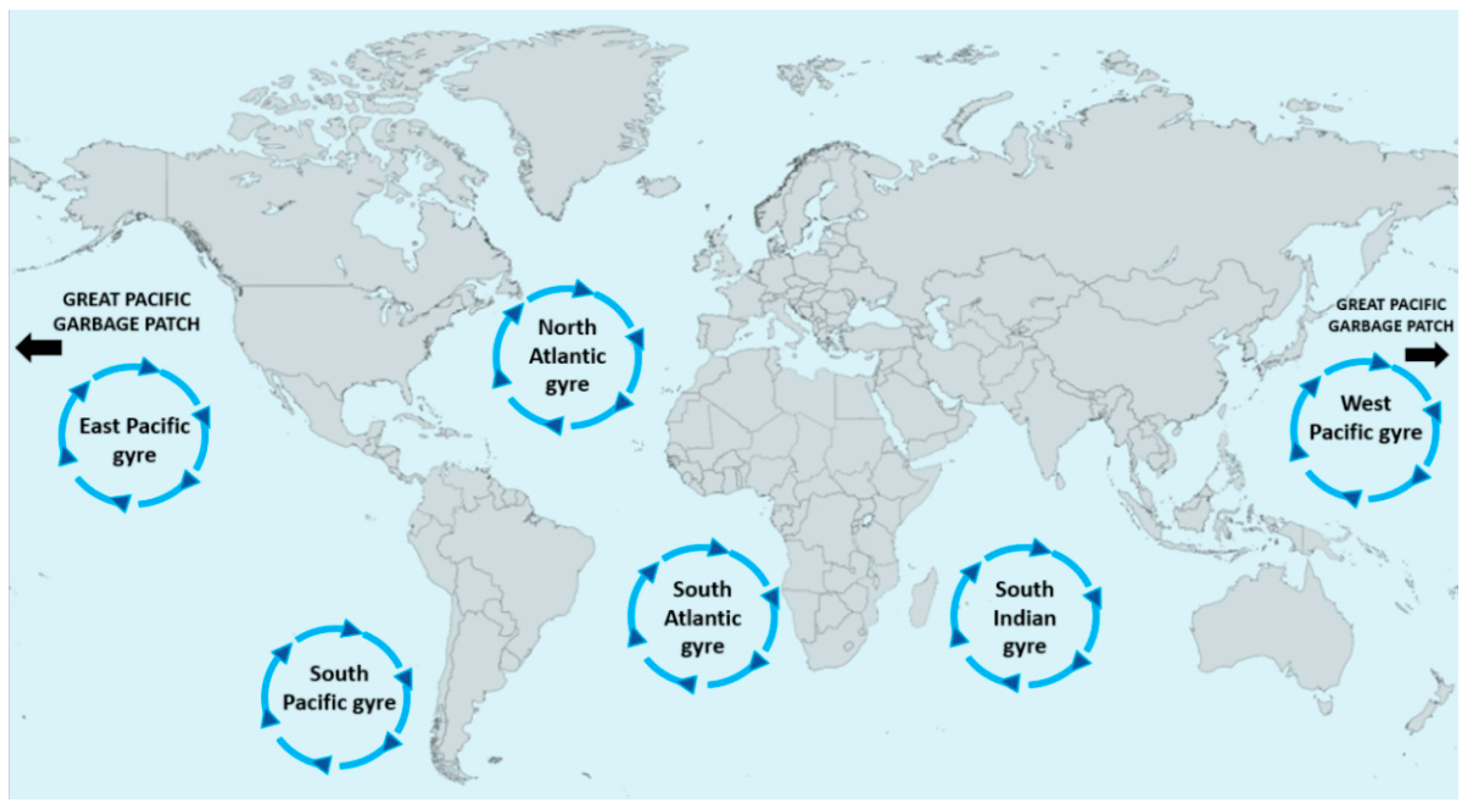 Great Pacific Garbage Patch Satellite Image