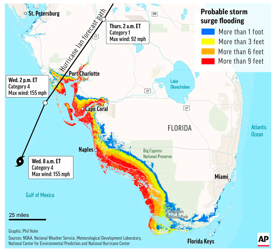 How climate change will increase storm surge flooding in NYC, Miami and  D.C. : NPR