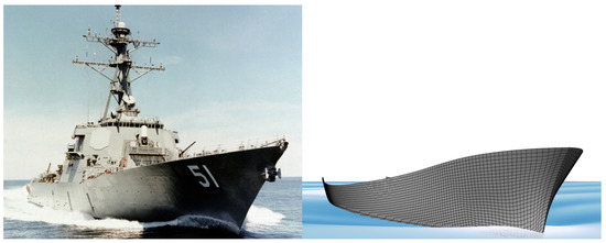 Hydrodynamic Shape Optimization of a Naval Destroyer by