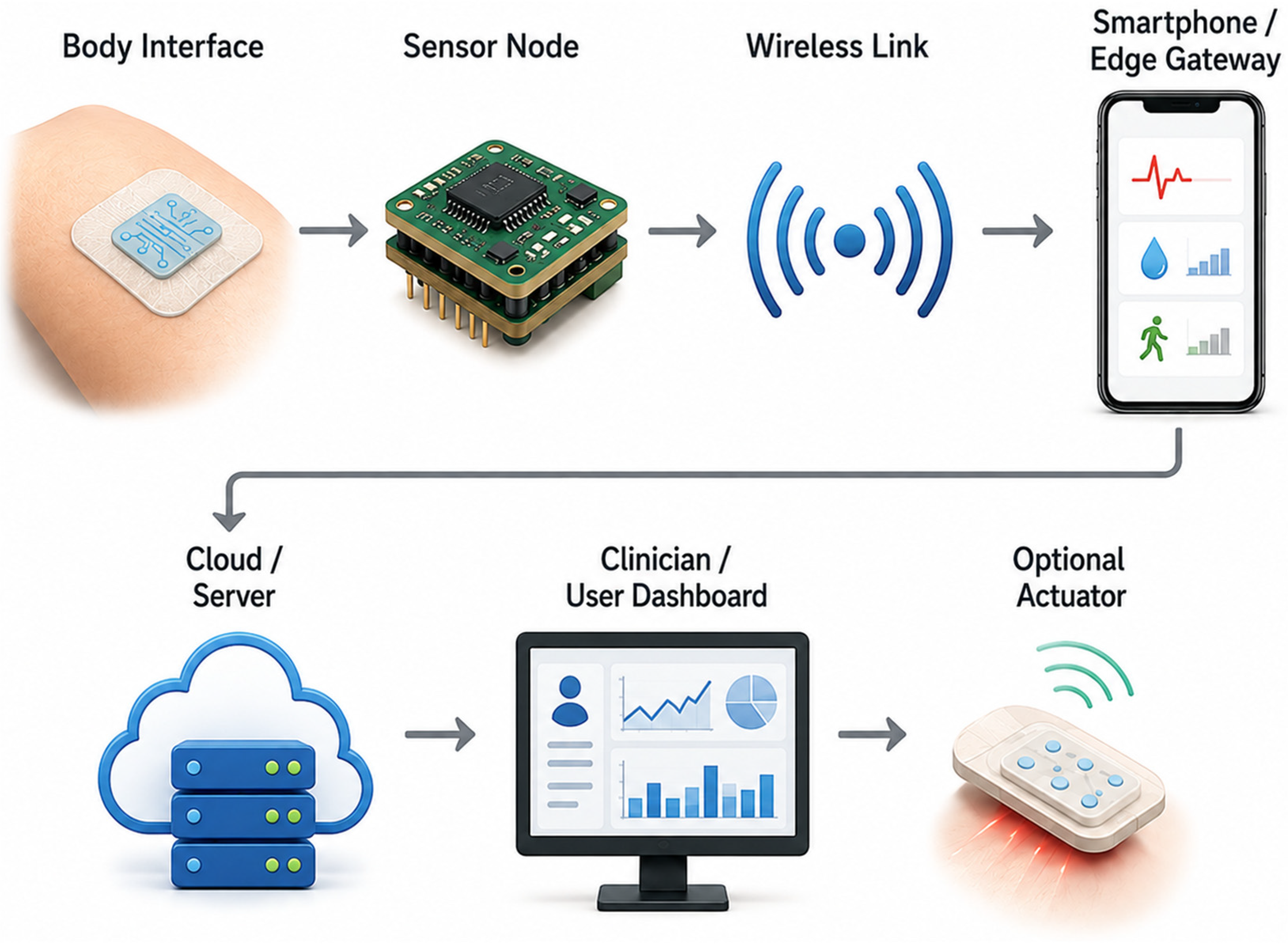 Hydrogel-and-Nanomaterial-Integrated Wearable Biosensors for Real