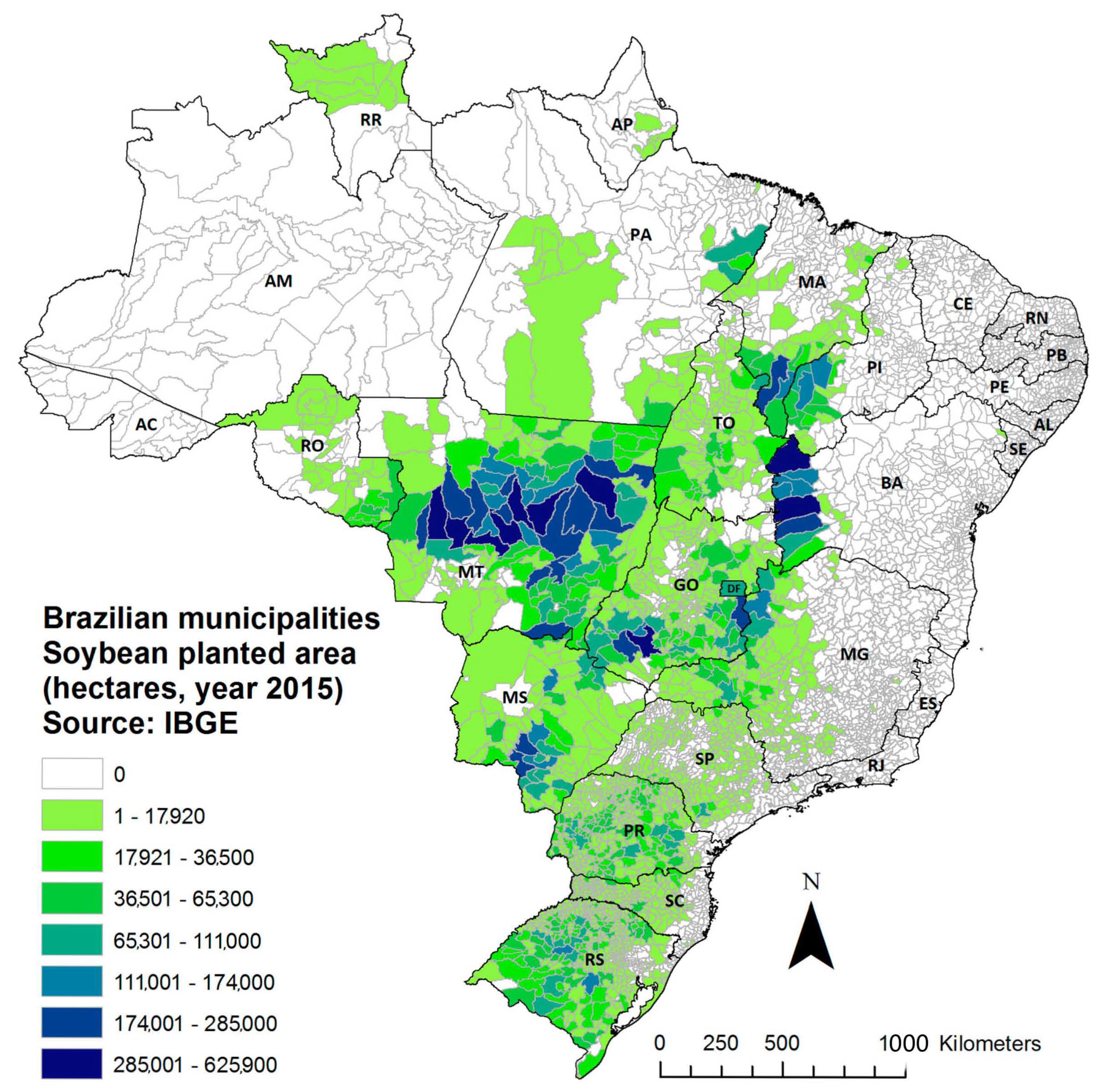 Area hectares. Plant area. White population in Brazil.