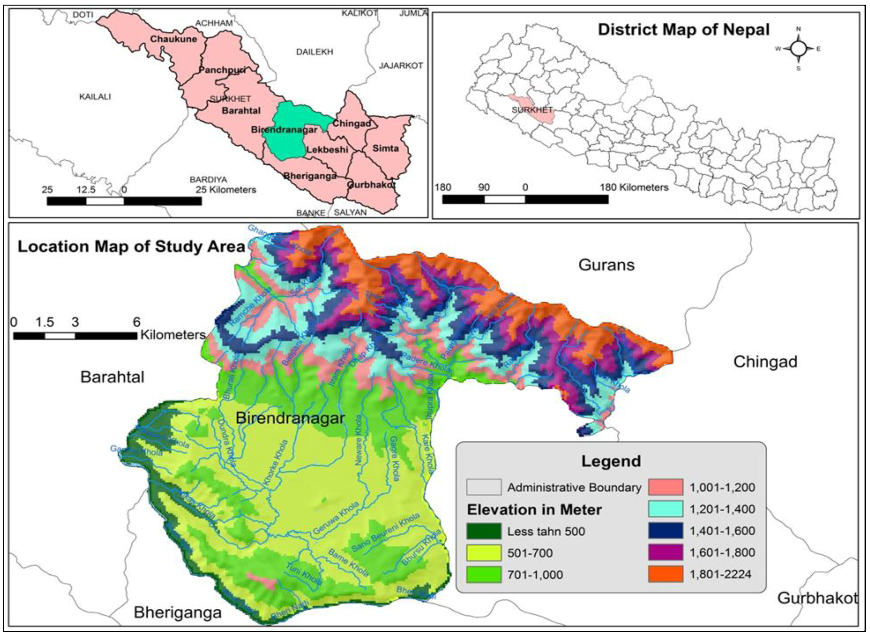 Nepal Surkhet Birendranagar Map Land | Free Full-Text | Flood Hazard Mapping Of A Rapidly Urbanizing City  In The Foothills (Birendranagar, Surkhet) Of Nepal