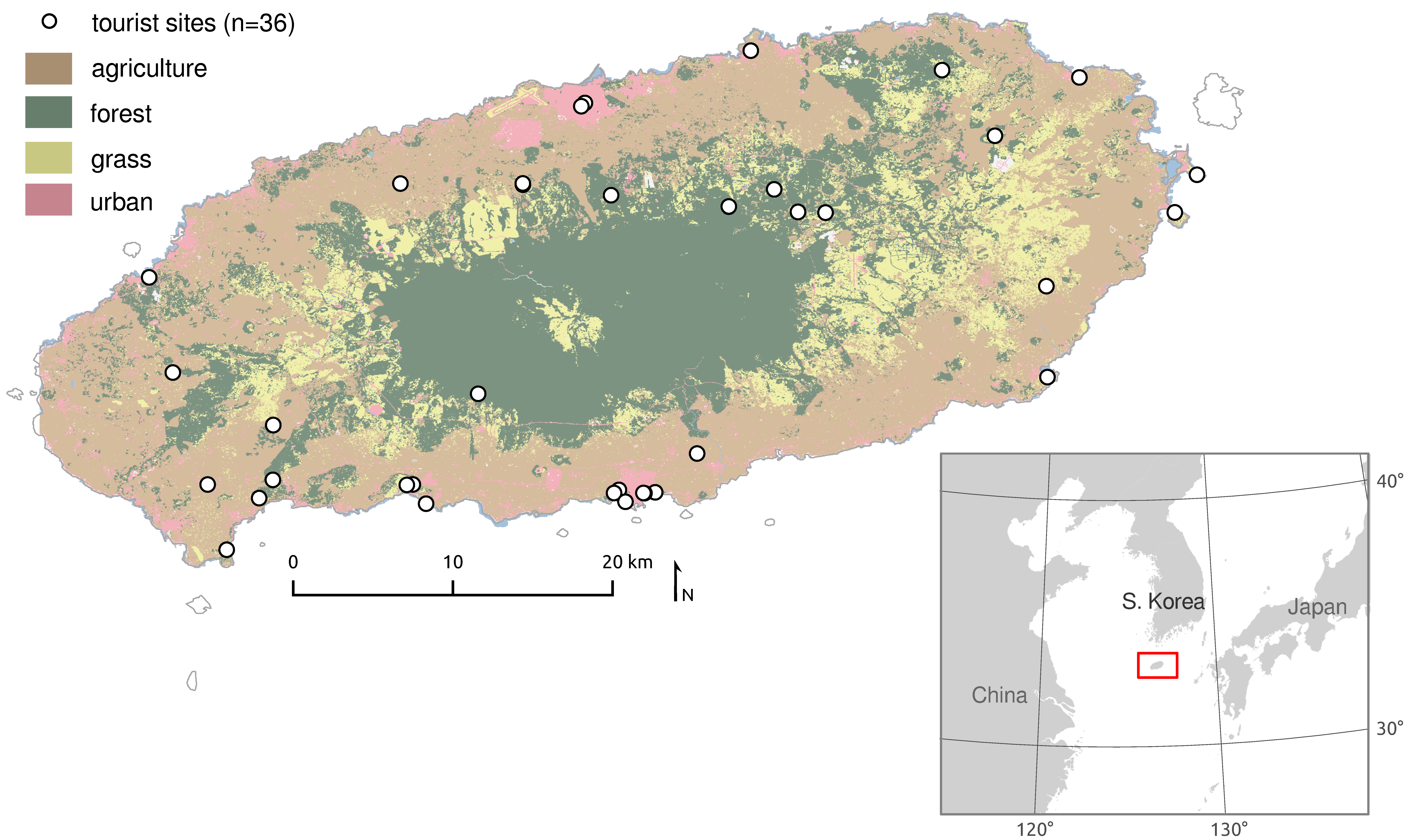 Map Of Jeju Island And Korea Land | Free Full-Text | The Geographic Spread And Preferences Of Tourists  Revealed By User-Generated Information On Jeju Island, South Korea | Html