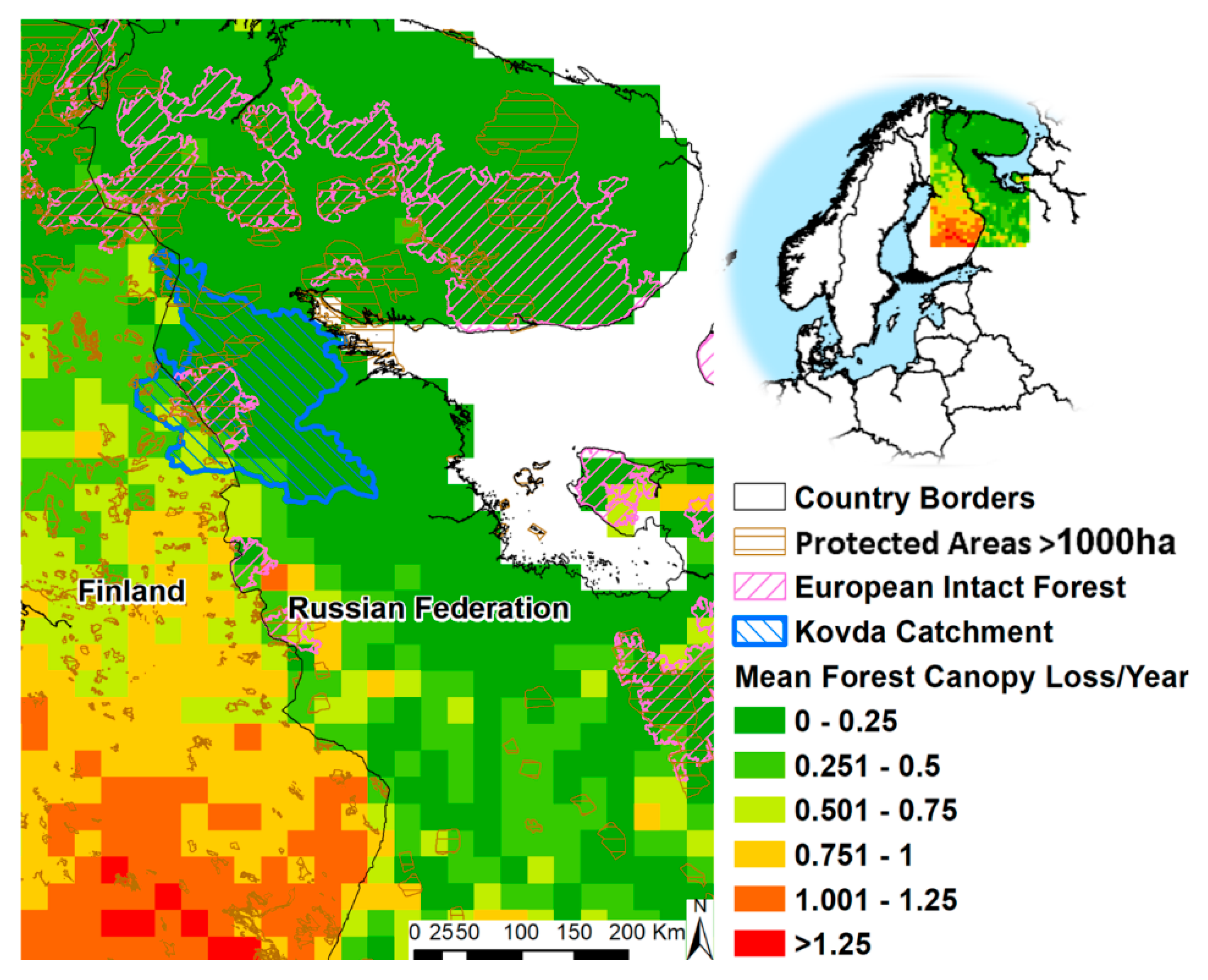 Land Free Full Text Landscape Approach Towards Integrated Conservation And Use Of Primeval Forests The Transboundary Kovda River Catchment In Russia And Finland Html