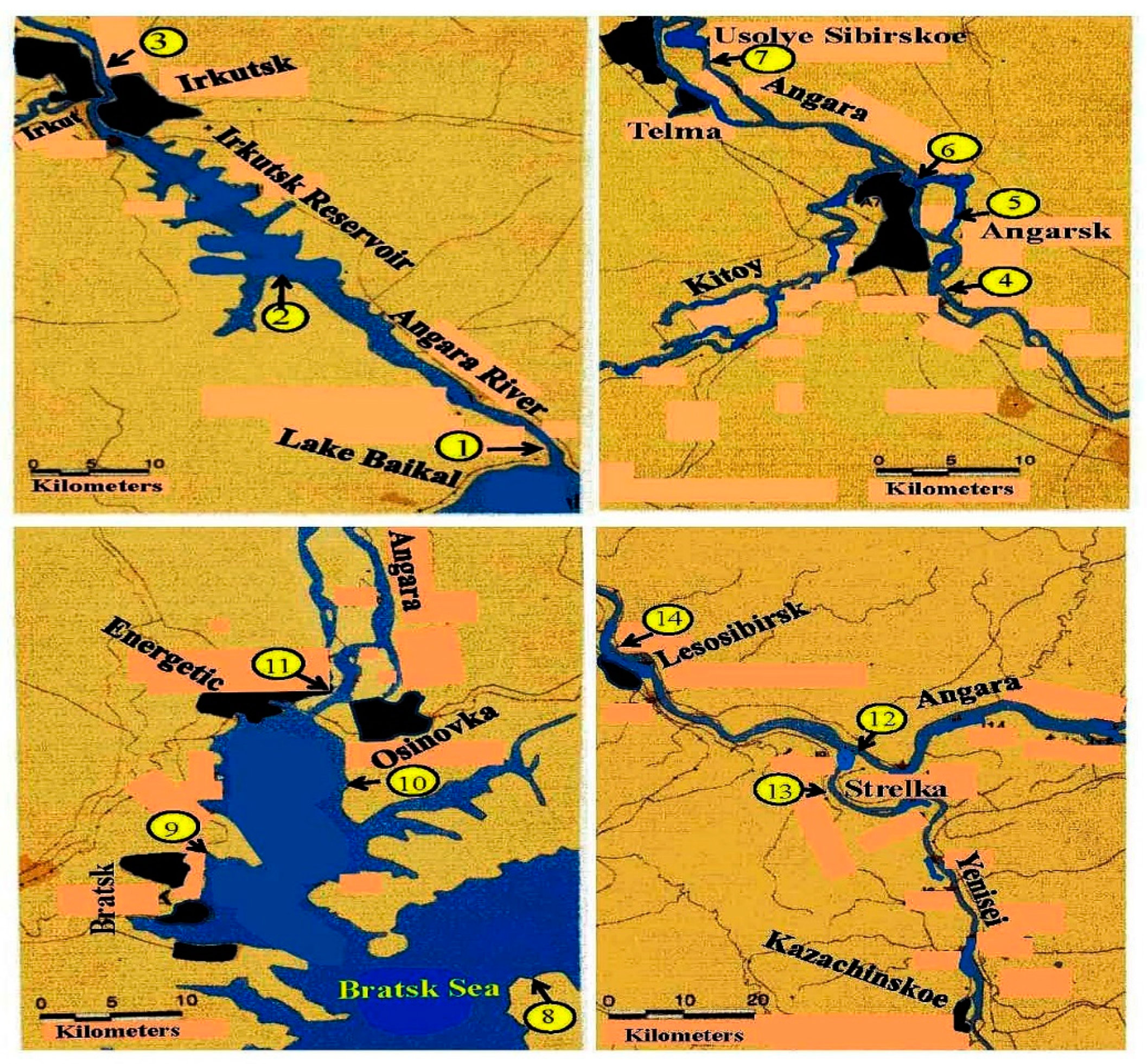 Land | Free Full-Text | Optical Spectral Tools for Diagnosing Water Media  Quality: A Case Study on the Angara/Yenisey River System in the Siberian  Region