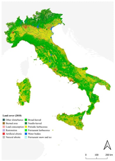 Sentinel-2 tiles, covering the Italian territory and processed by AUTOBAM.