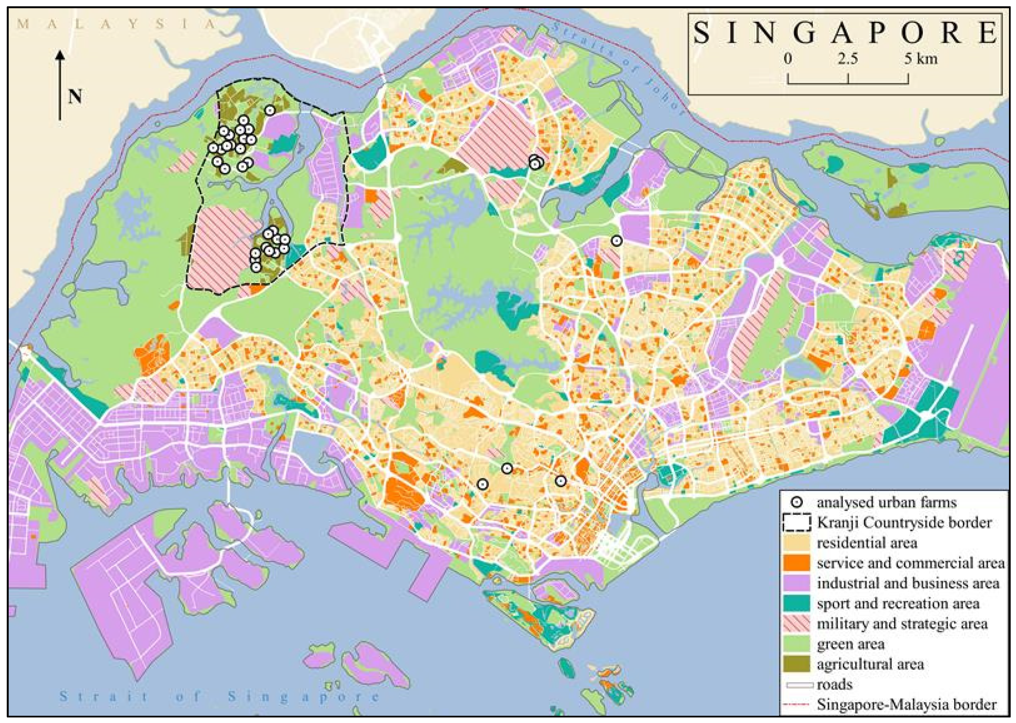 Singapore Land Use Map Land | Free Full-Text | Singapore Vs. The 'Singapore Of Africa'—Different  Approaches To Managing Urban Agriculture