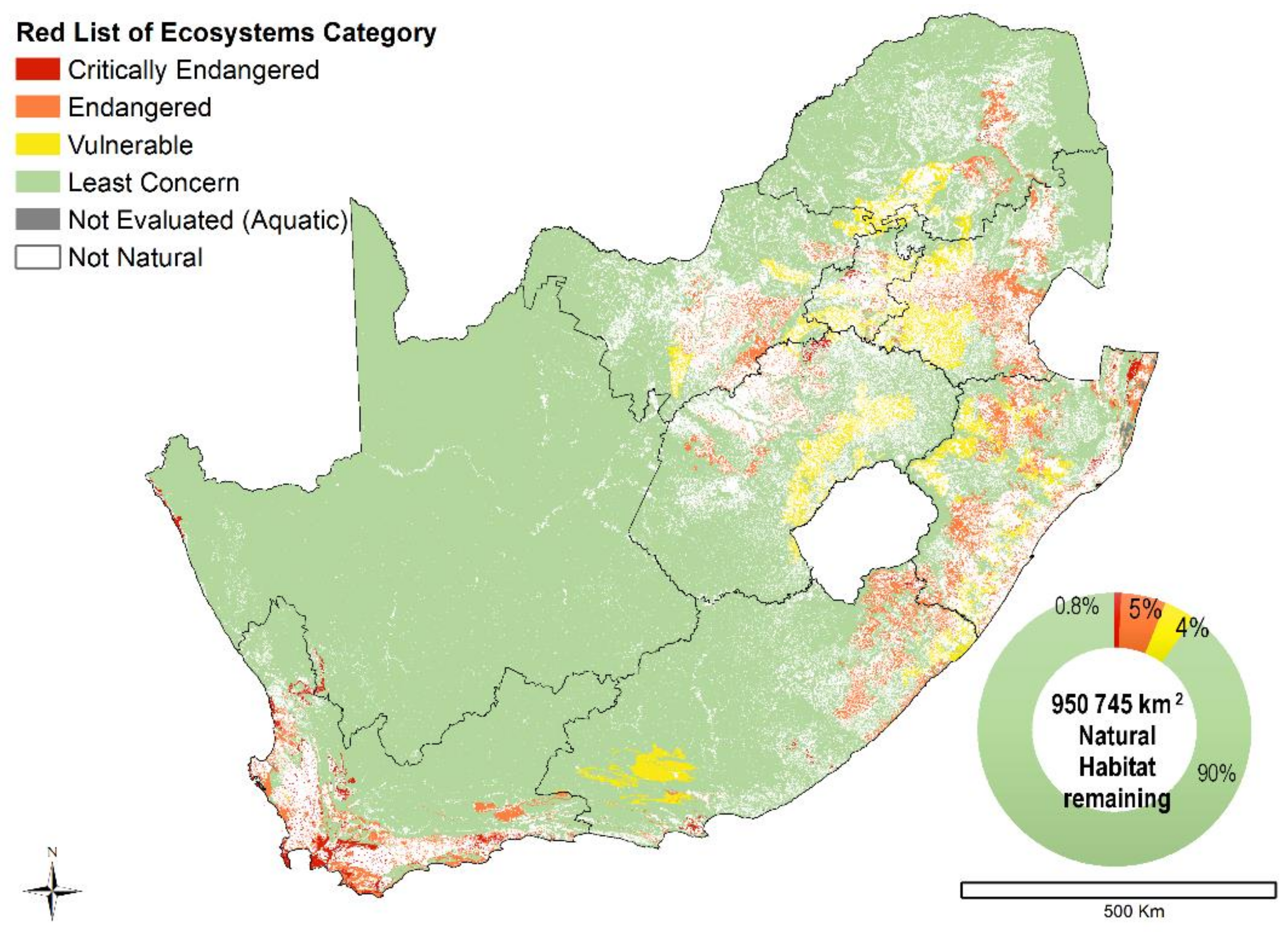 Land | Free | South Africa's Red List of Terrestrial Ecosystems (RLEs)