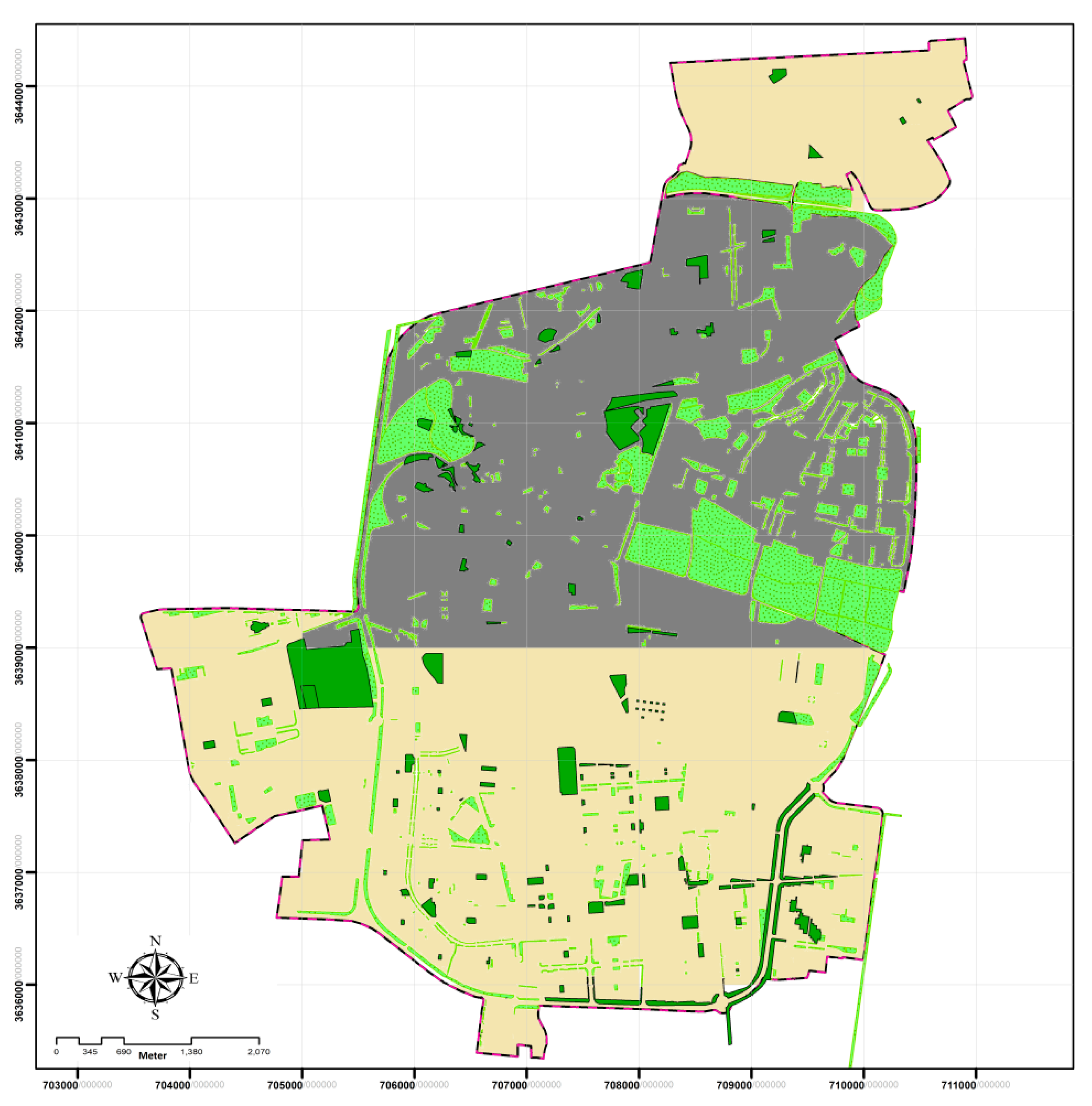 Attitudes and Behaviors toward the Use of Public and Private Green 
