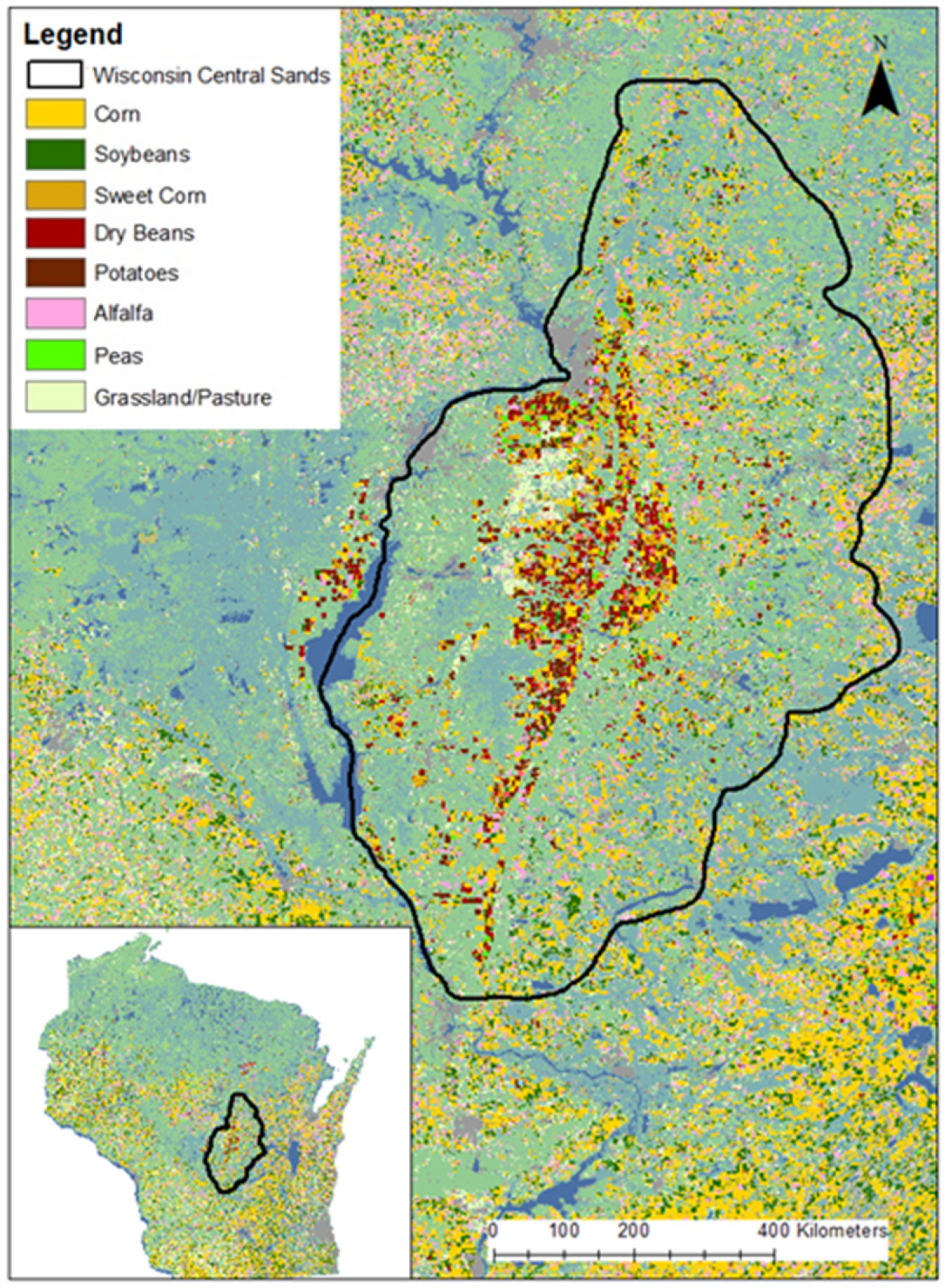 Wisconsin Crp Land Map Land | Free Full-Text | Characterizing Dominant Field-Scale Cropping  Sequences For A Potato And Vegetable Growing Region In Central Wisconsin |  Html
