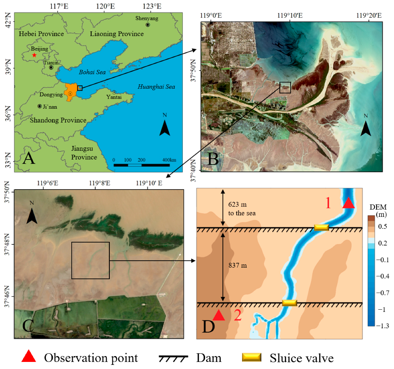 Yellow River Delta Map
