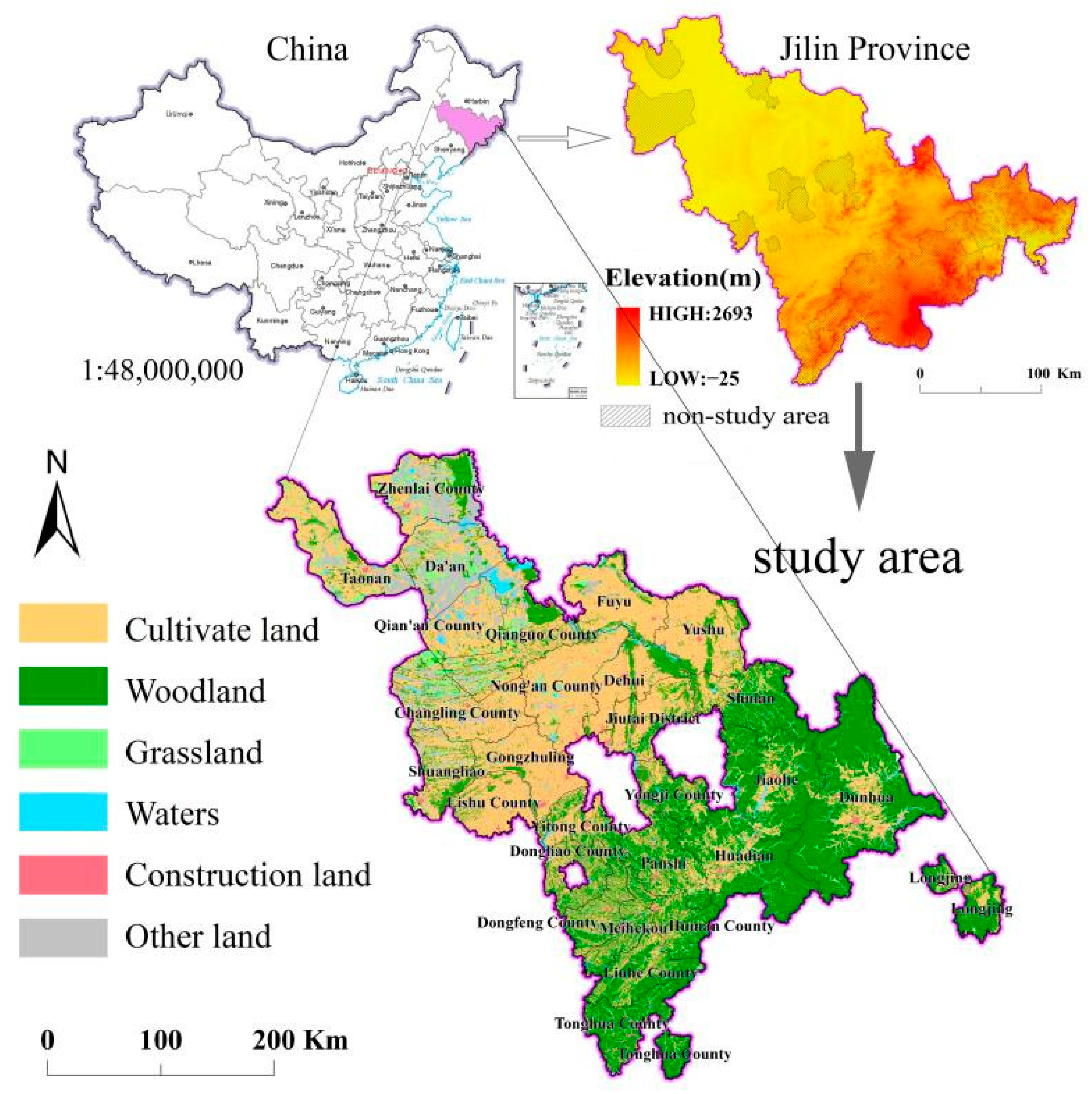Adaptive change of land use to nature and society in China's