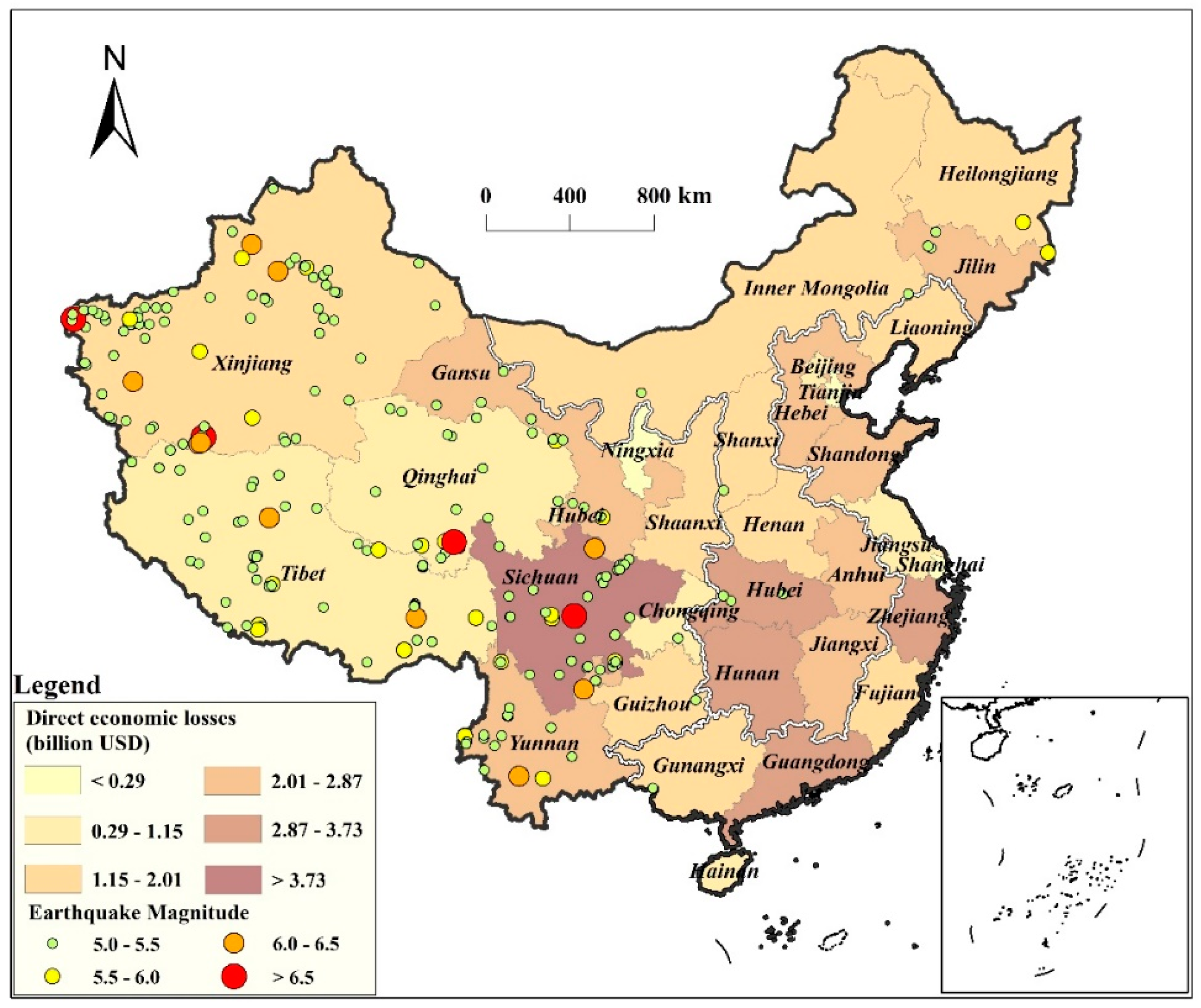 Land | Free Full-Text | Characteristics of Disaster Losses 
