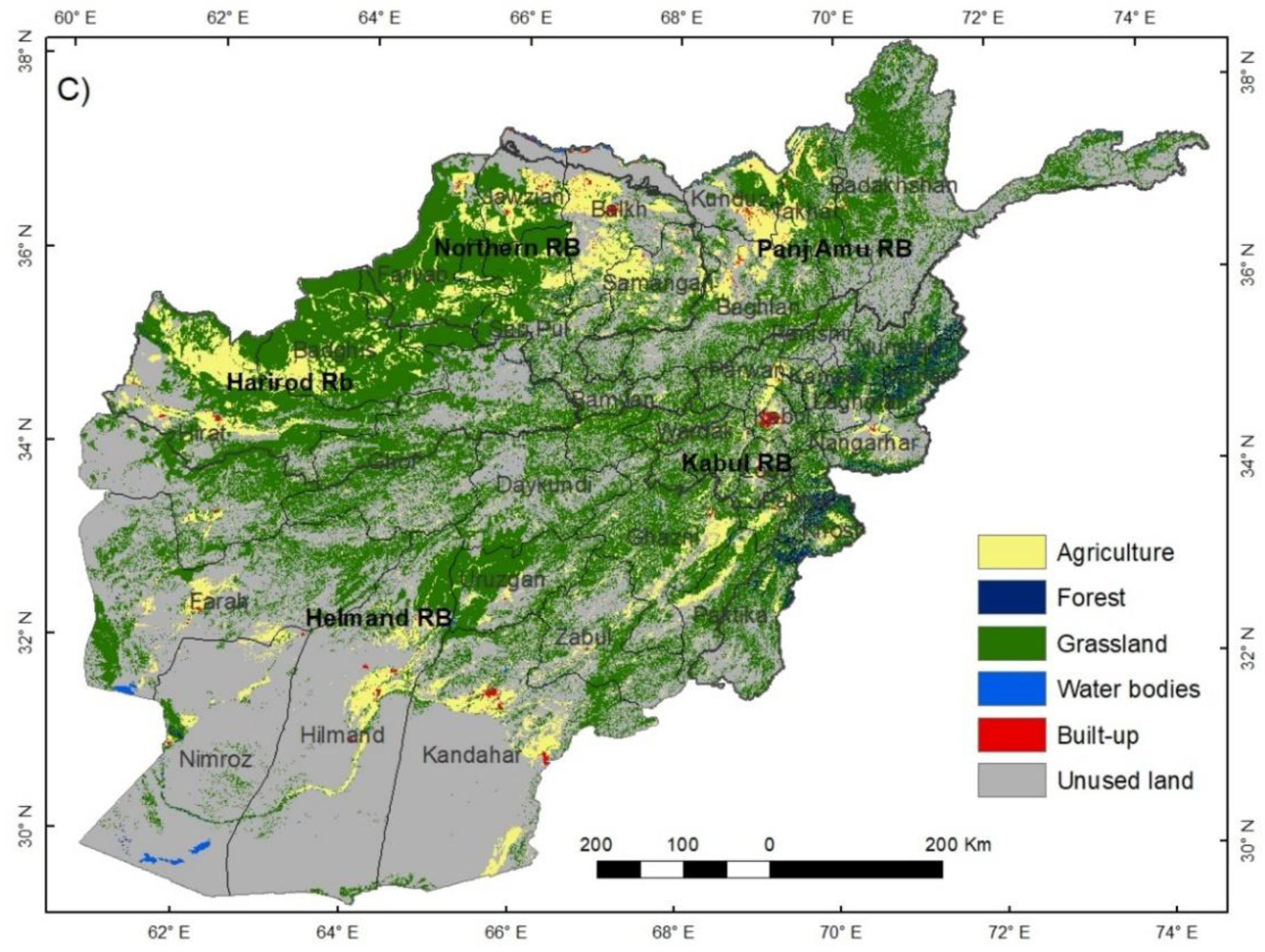 Valuation of LandUse/LandCoverBased Ecosystem Services in Afghanistan—An Assessment of the