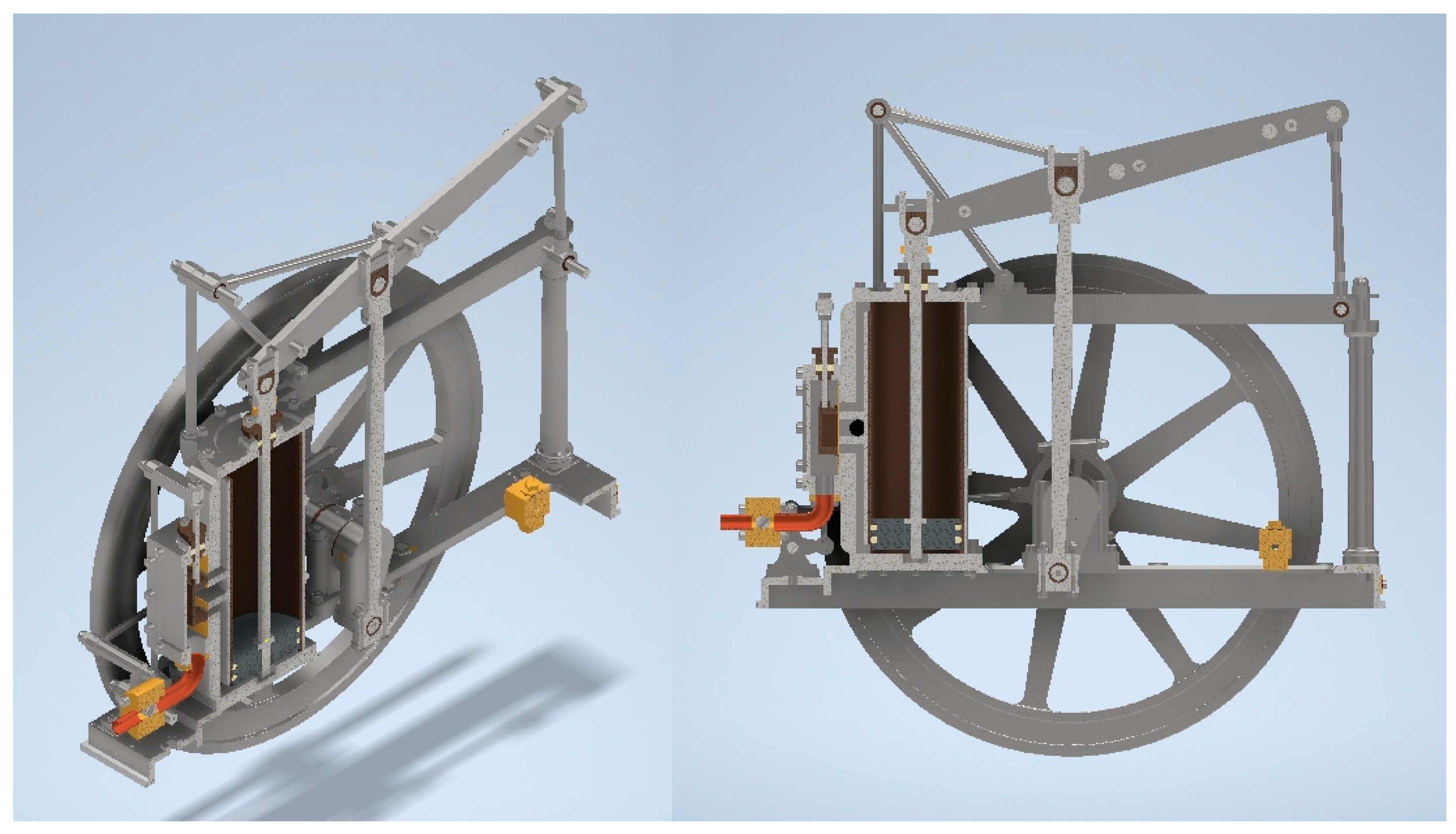 Analysis of the Design of the Single Cylinder Steam Engine of the Grasshopper Beam by Henry Muncaster