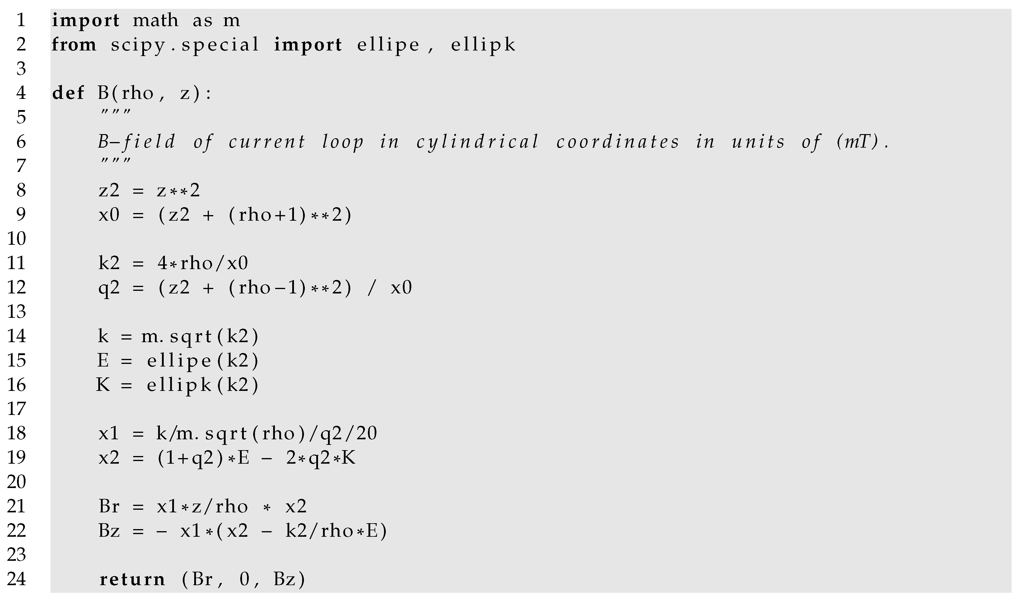 Numerically Stable and Computationally Efficient Expression for the ...