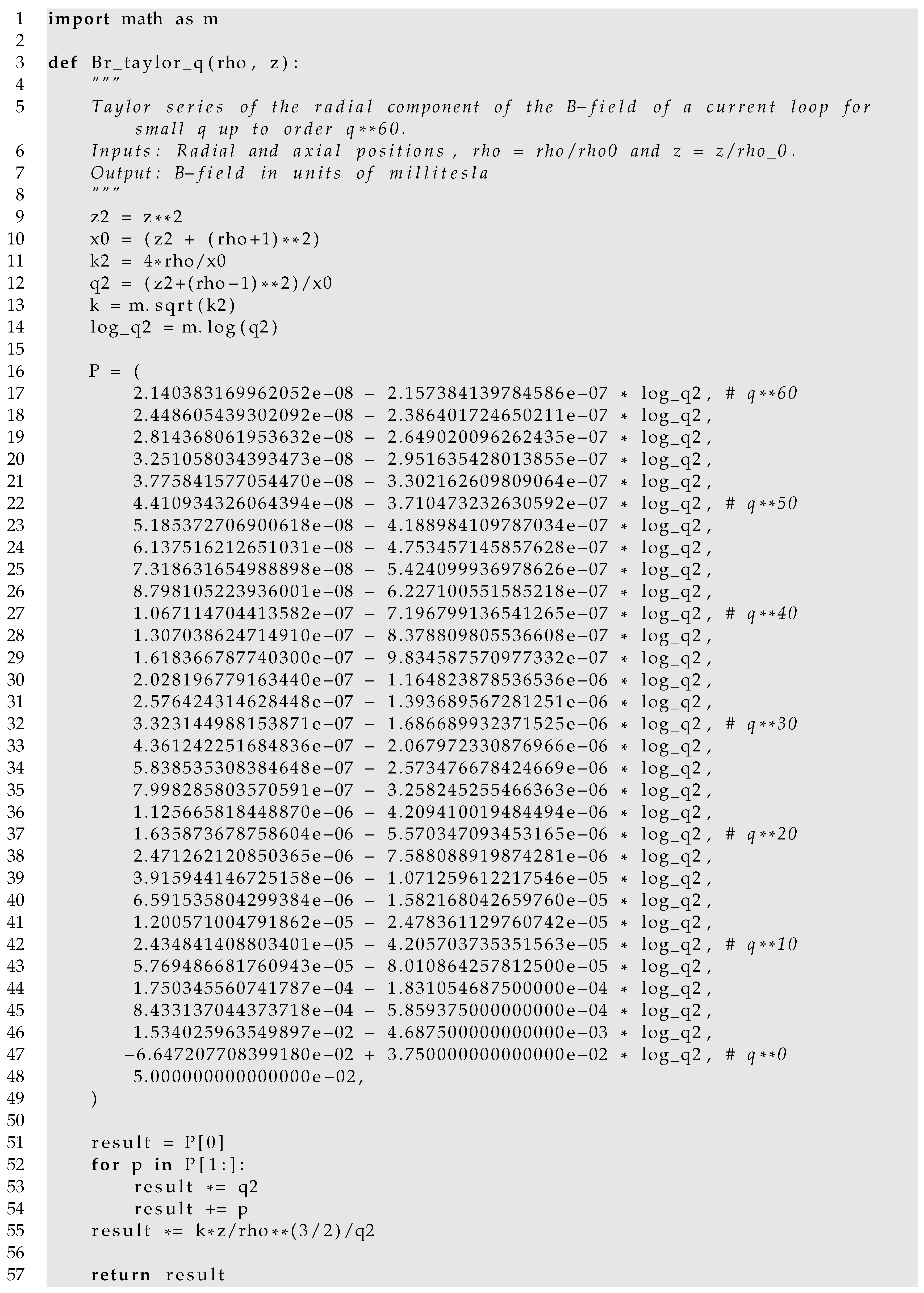 Numerically Stable and Computationally Efficient Expression for the ...