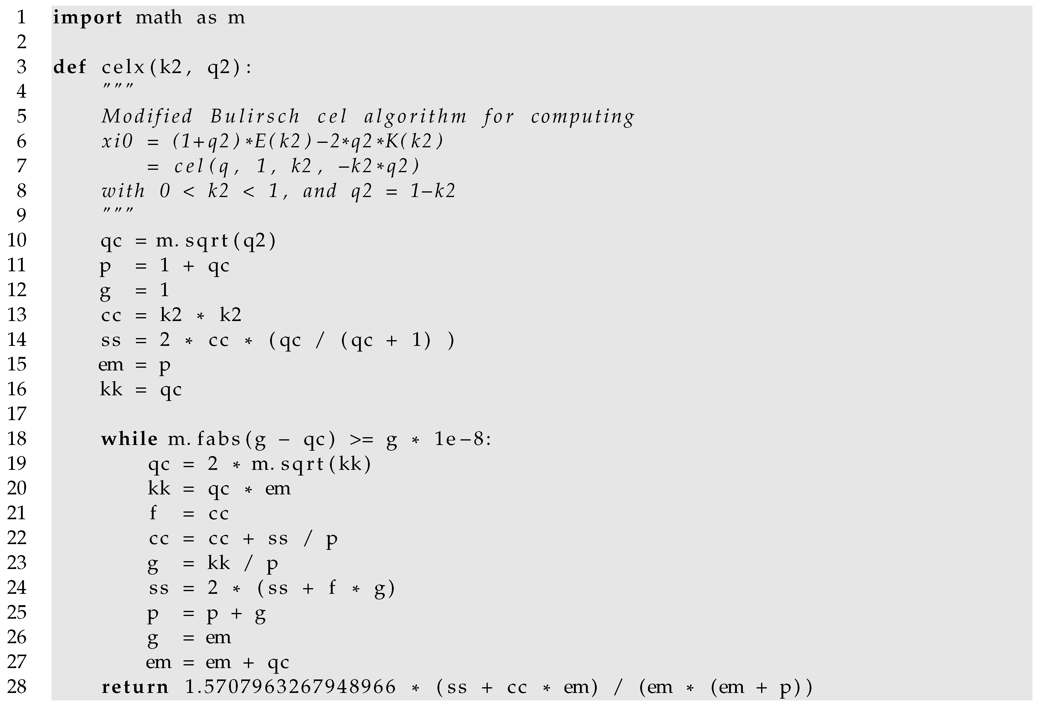 Numerically Stable and Computationally Efficient Expression for the ...