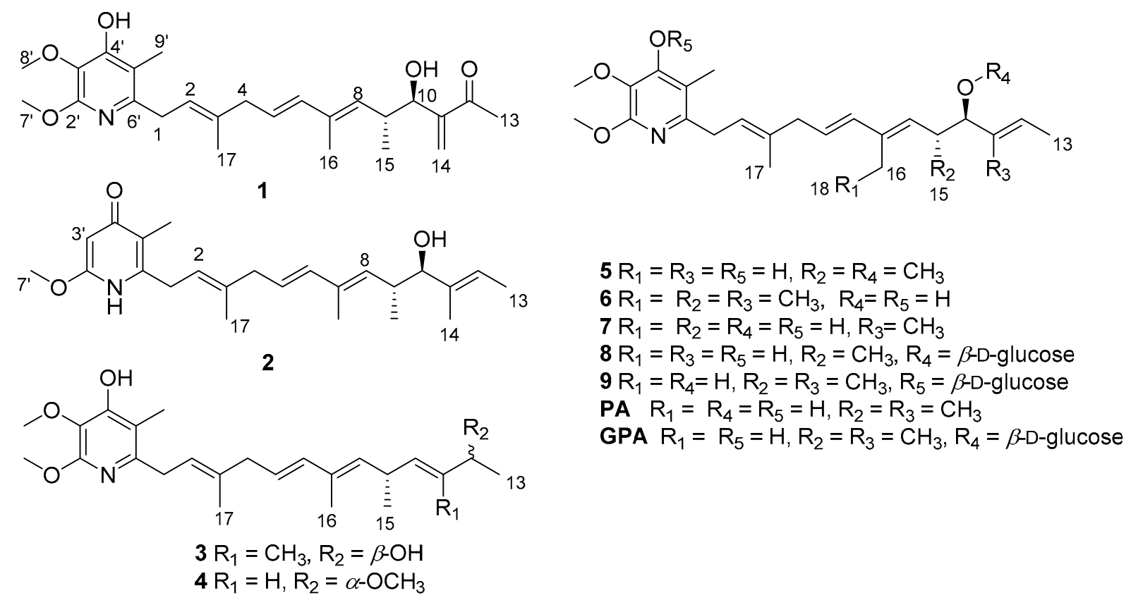 Cytotoxic Minor Piericidin Derivatives from the Actinomycete