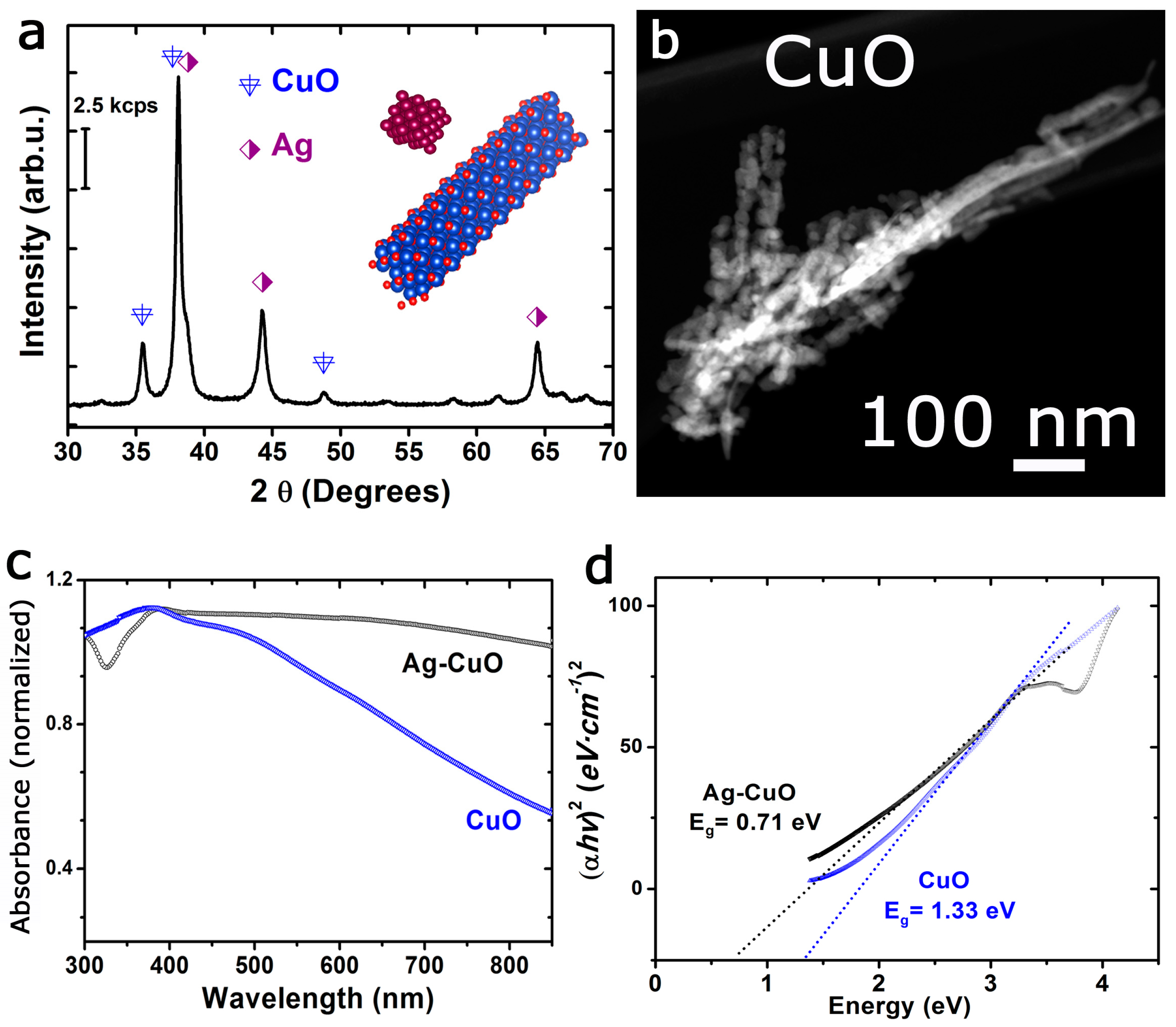 Silver-Copper Oxide Heteronanostructures for the Plasmonic