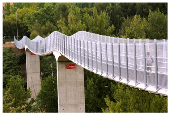 Design of a Stress Ribbon Glulam Footbridge Across a Steep Forest