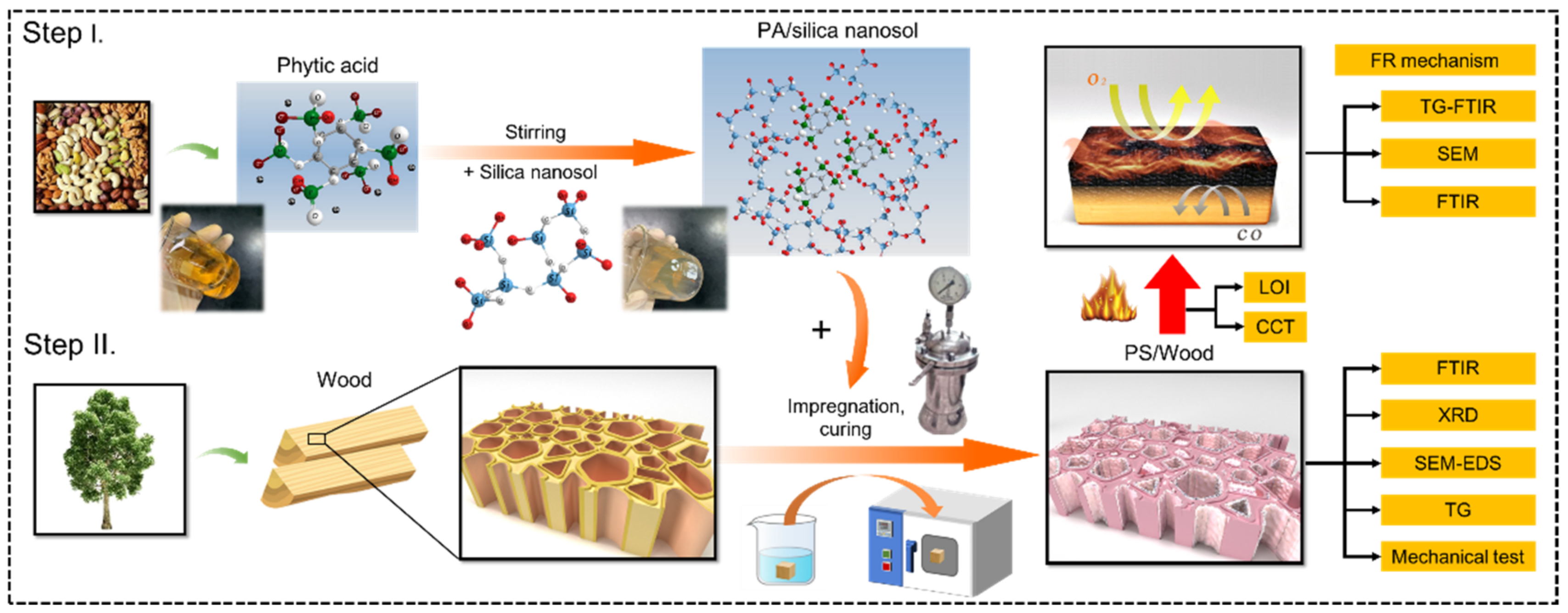 Construction of a Phytic Acid–Silica System in Wood for Construction of a Phytic Acid–Silica System in Wood for