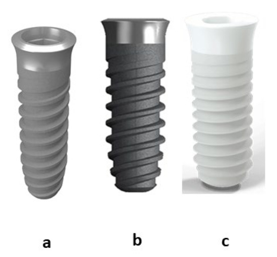 Materials Free FullText Relevant Aspects of Titanium and Zirconia Dental Implants for Their