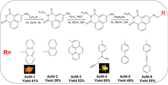 Six New Unsymmetrical Imino-1,8-naphthalimide Derivatives