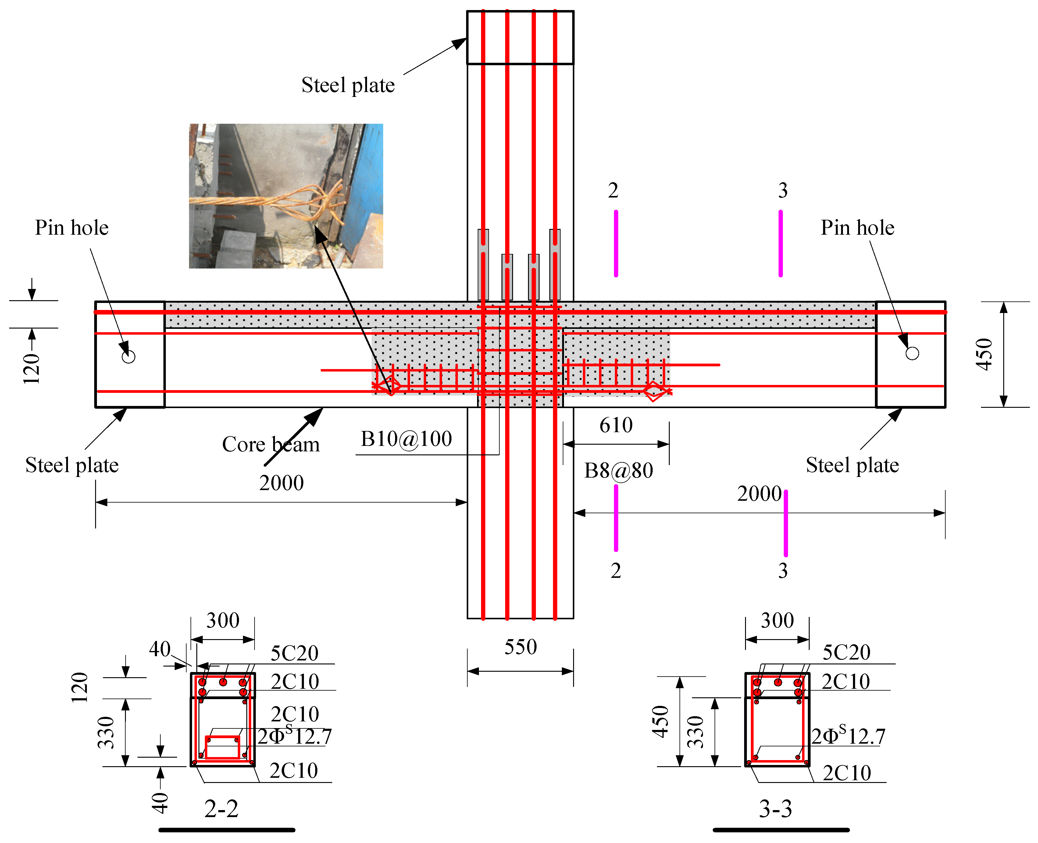 Materials Free Full Text Seismic Performance Of Precast Concrete Frame Beam Column Connections With High Strength Bars