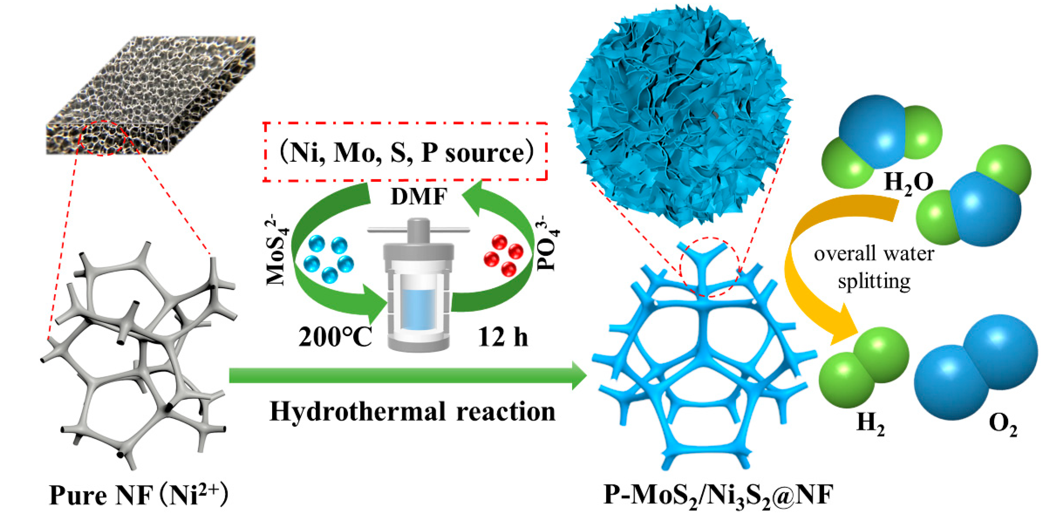 Synergistic Effect of P Doping and Mo-Ni-Based Heterostructure Electrocatalyst for Overall Water Splitting Synergistic Effect of P Doping and Mo-Ni-Based Heterostructure Electrocatalyst for Overall Water Splitting