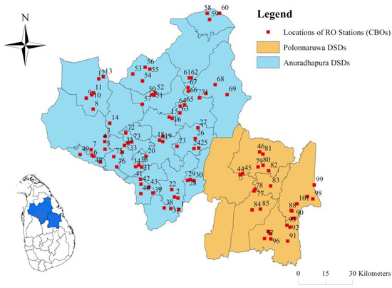 Central Province Sri Lanka Map Membranes | Free Full-Text | Evaluation Of Performance Of Existing Ro  Drinking Water Stations In The North Central Province, Sri Lanka