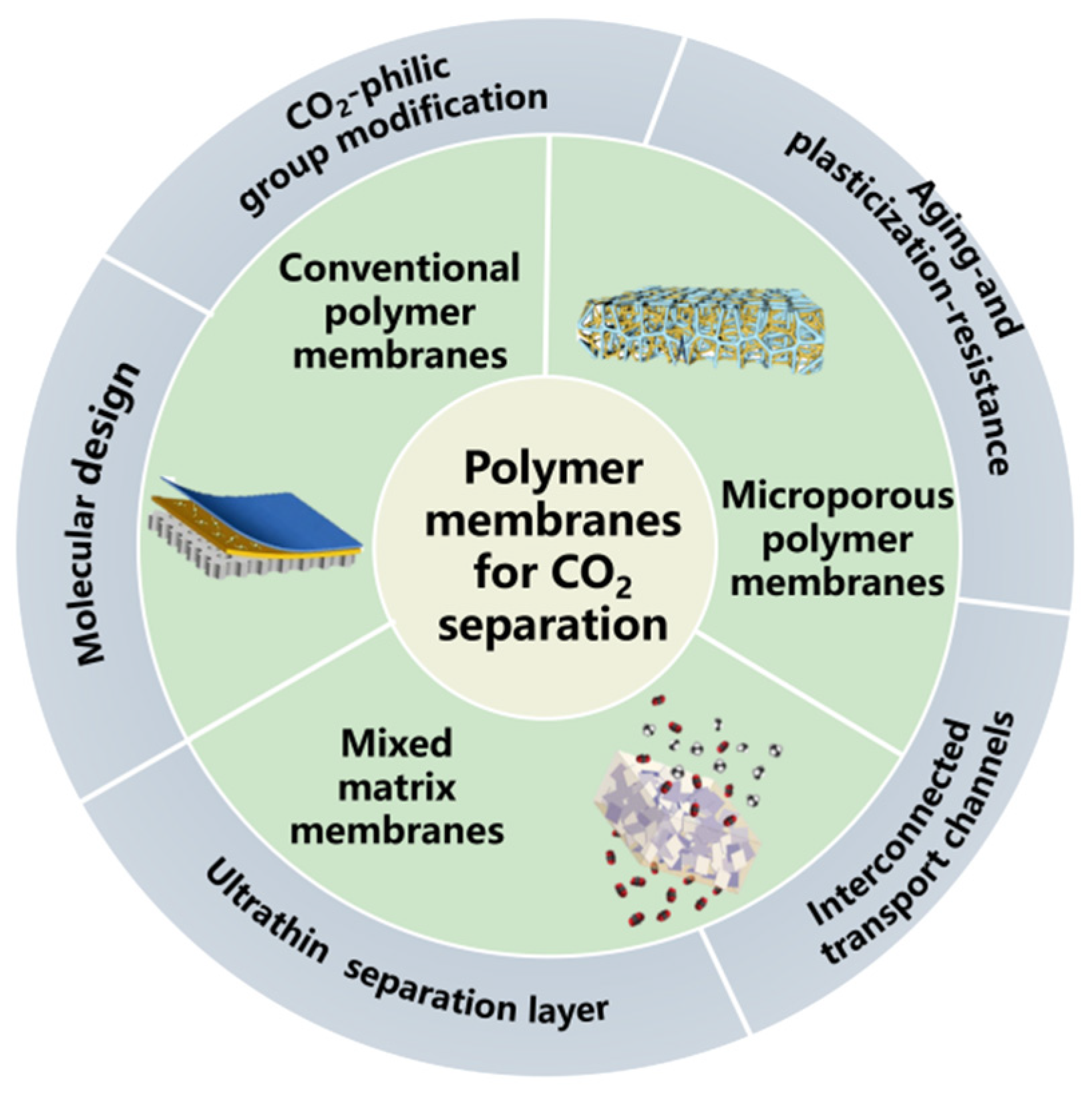 High-Performance Polymer-Based Membranes for CO2 Separation
