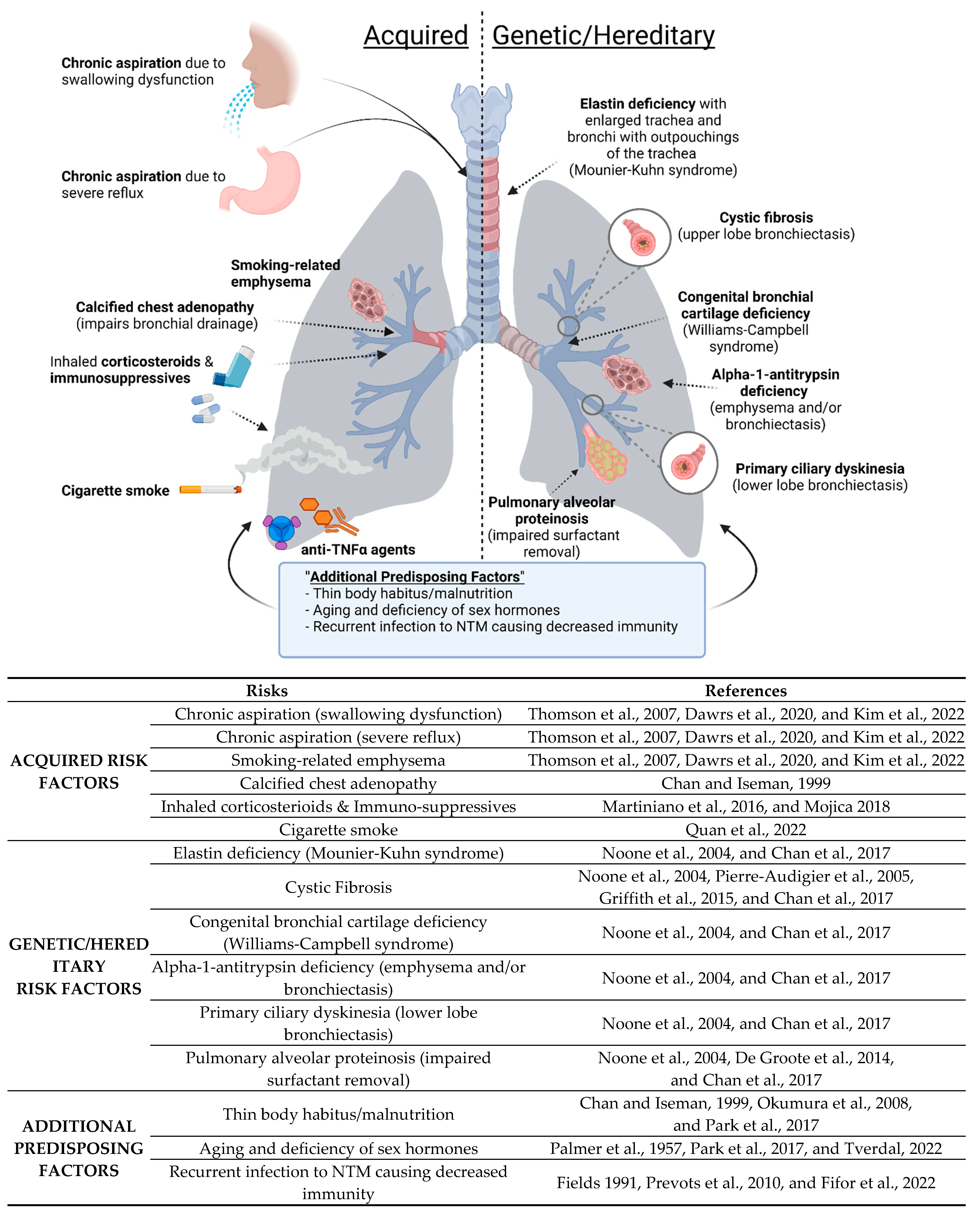 Interactions between nontuberculous mycobacteria (NTM), the