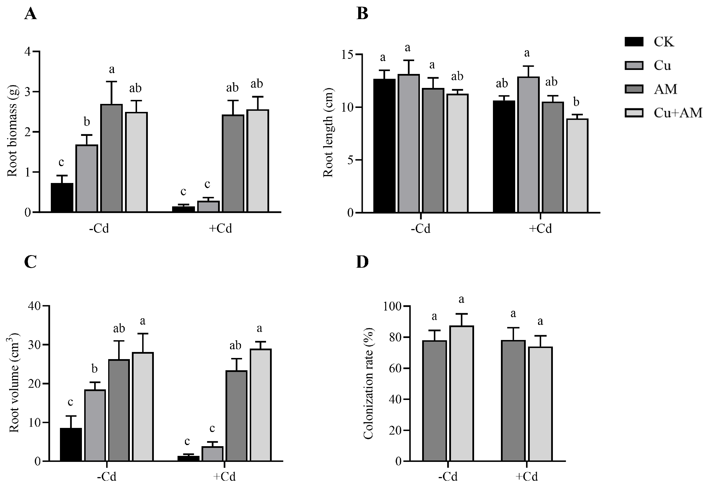 Effect of Funneliformis mosseae and Cu Additives on the