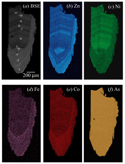 Minerals Free Full Text Growth Oscillatory Zoning In Erythrite Ideally Co3 Aso4 2 8h2o Structural Variations In Vivianite Group Minerals Html