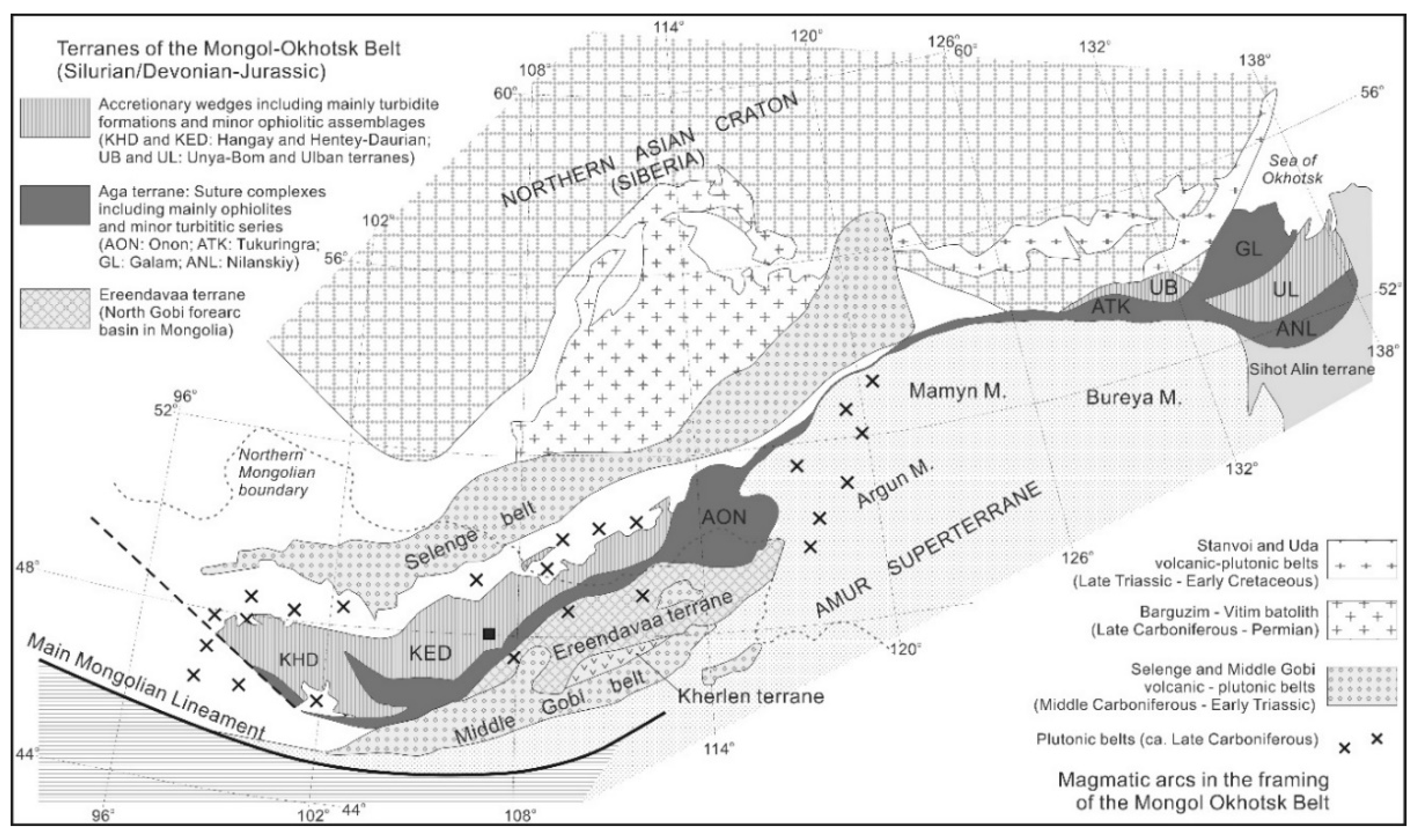 Ophiolites in the Xing'an-Inner Mongolia accretionary belt of the