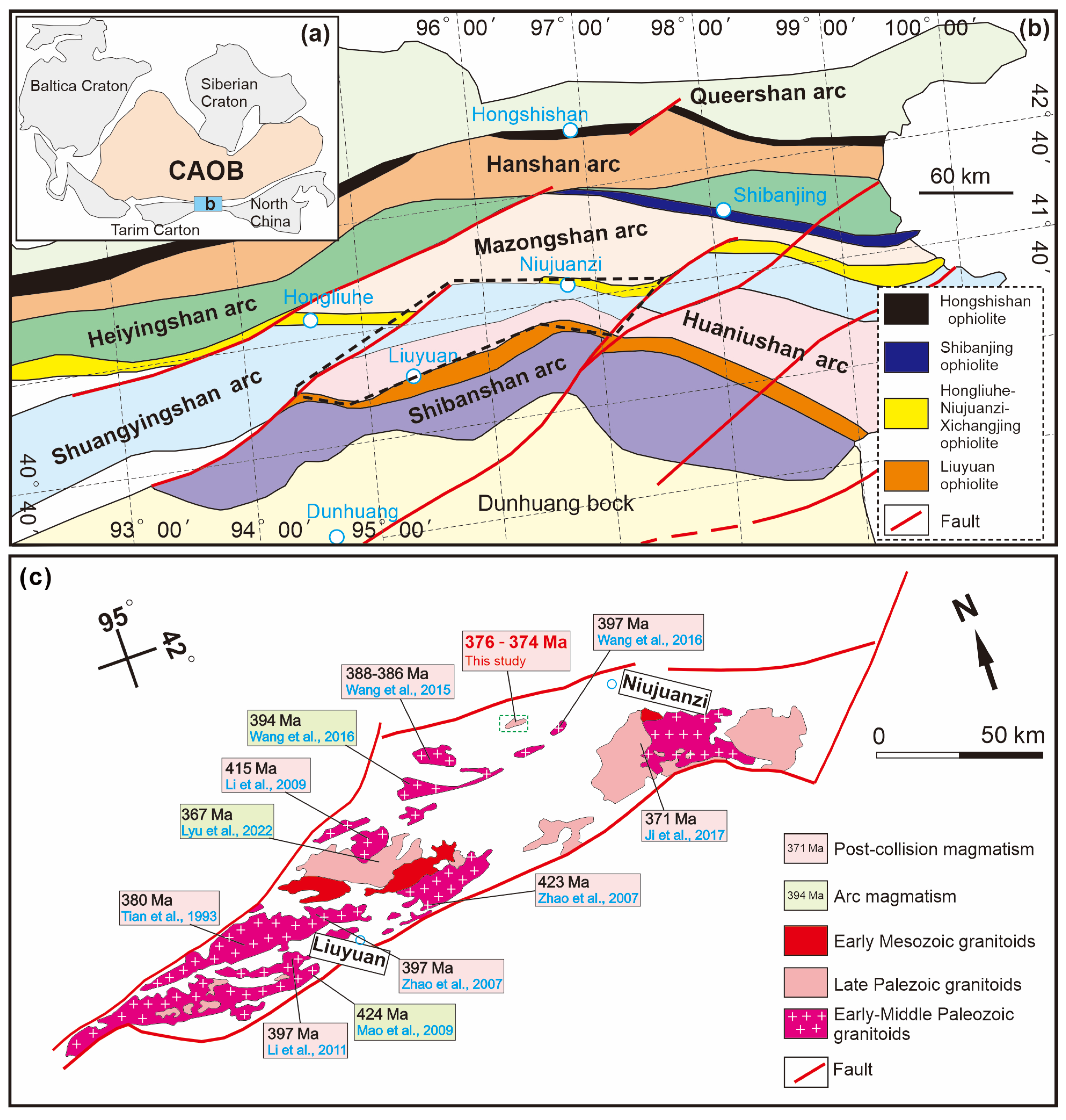 Schematic tectonic map of the Central Asian Orogenic Belt (CAOB