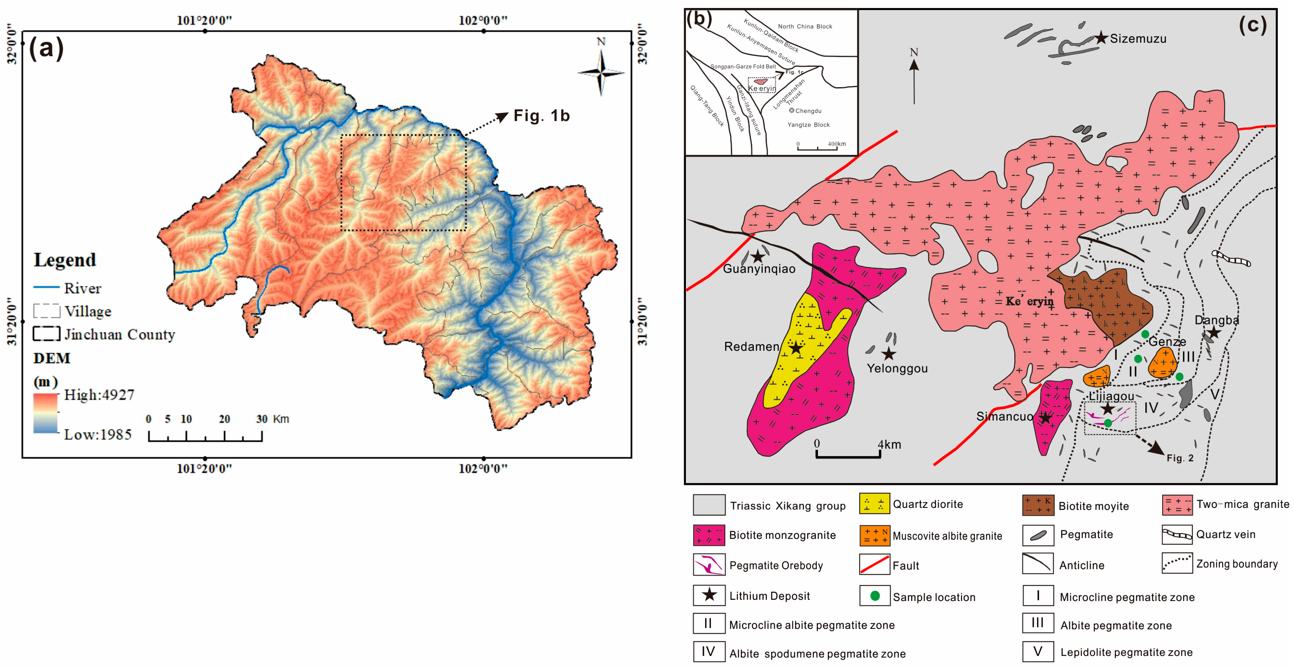Whole-Rock Geochemistry and Mica Compositions in Lijiagou