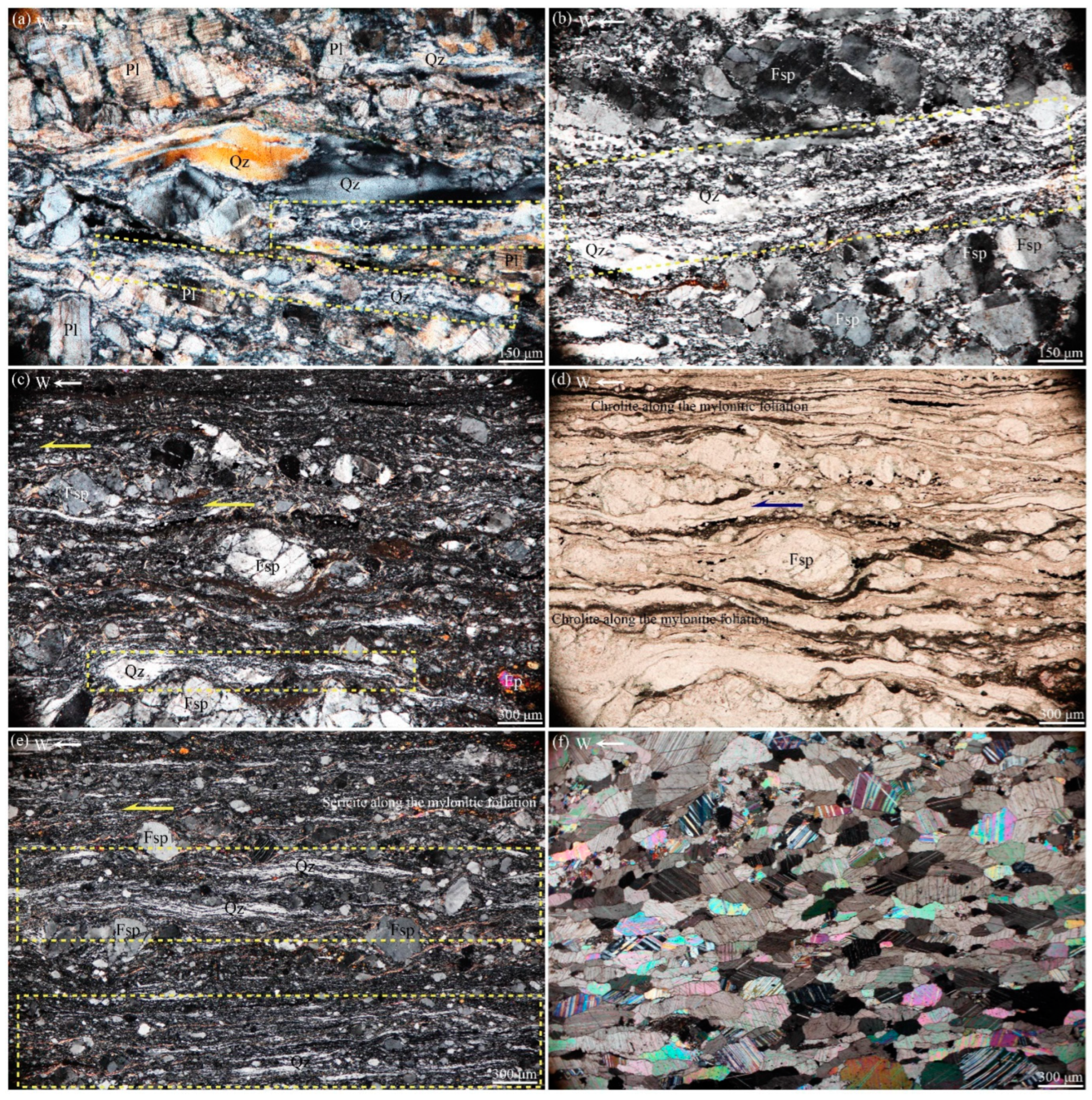 Structural Characteristics of E–W-Trending Shear Belts in