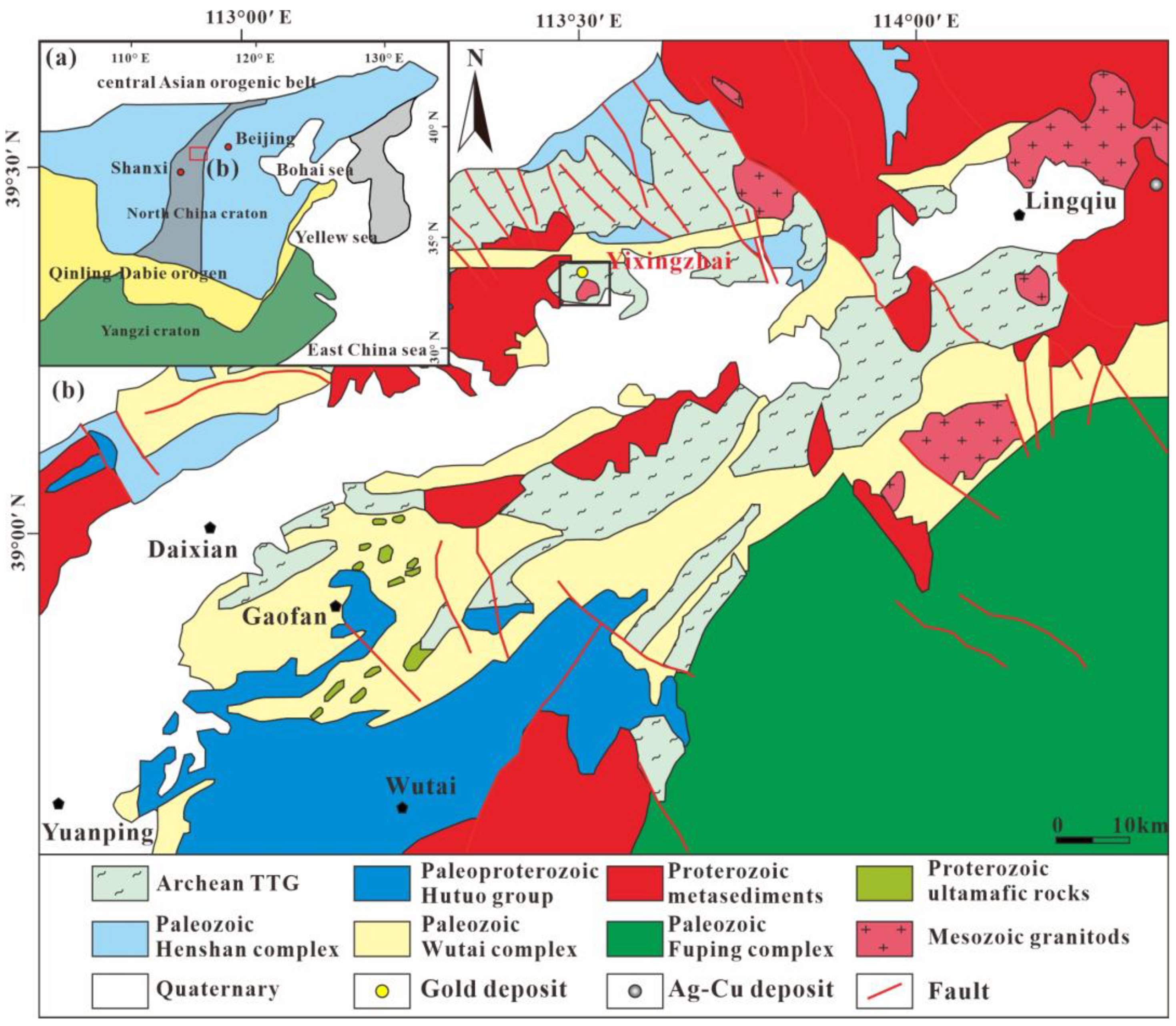 The Short-Wave Infrared (SWIR) Spectral Exploration Identification and  Indicative Significance of the Yixingzhai Gold Deposit, Shanxi Province