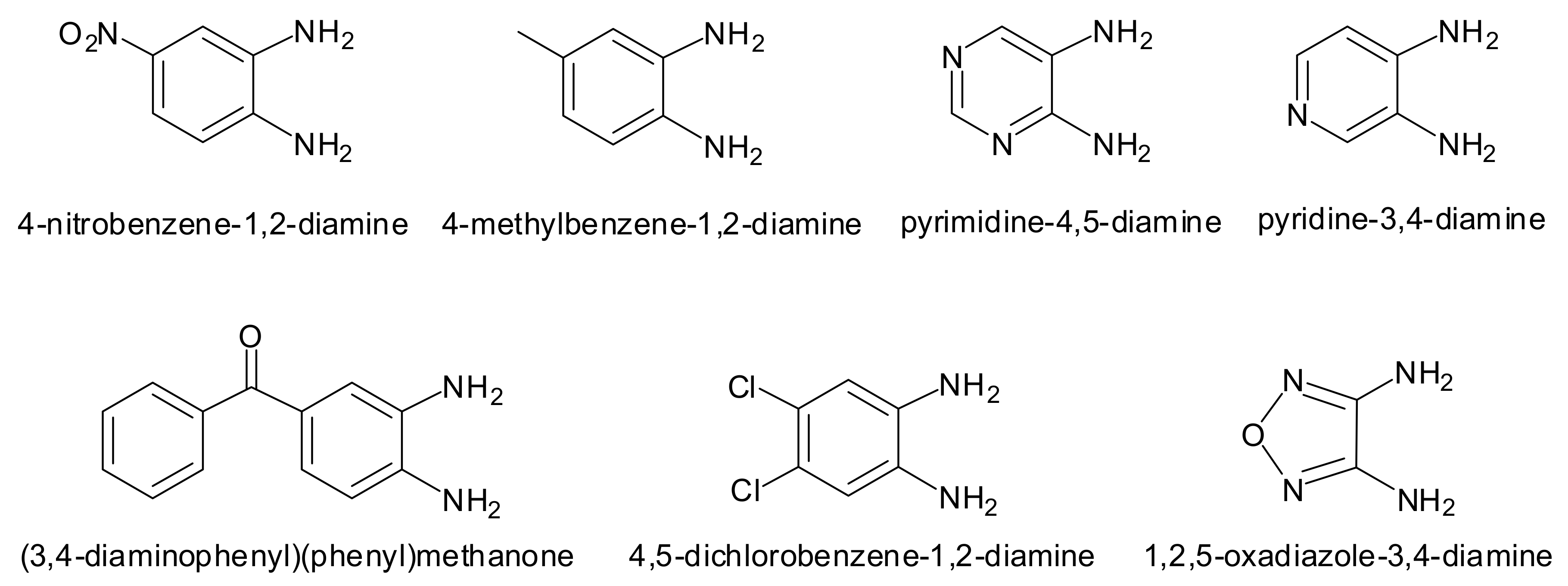 Диамин серебра. Диамино--нитроазобензола. Нитрат диамин серебра. Циклический диамин. [2.2]-Диамин.