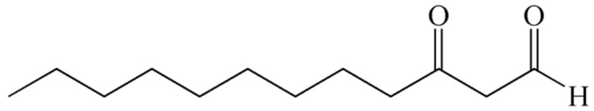 strong Figure 1/strong br/ p Chemical structure of Hou (3-oxododecanal)./p 