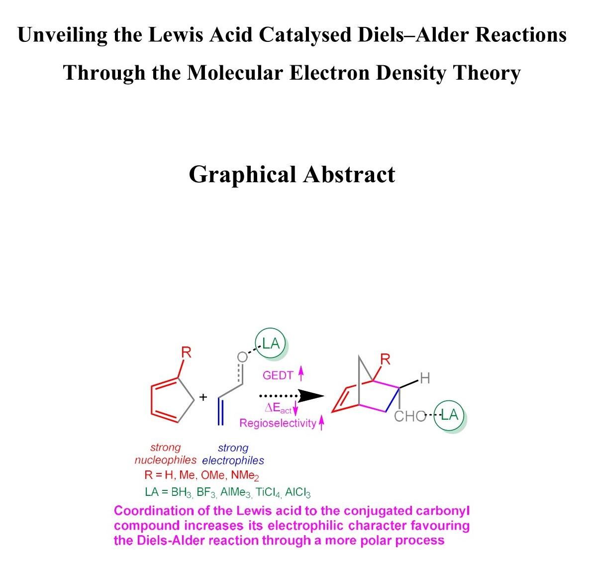 Molecules Free Full Text Unveiling The Lewis Acid Catalyzed Diels Alder Reactions Through The Molecular Electron Density Theory Html