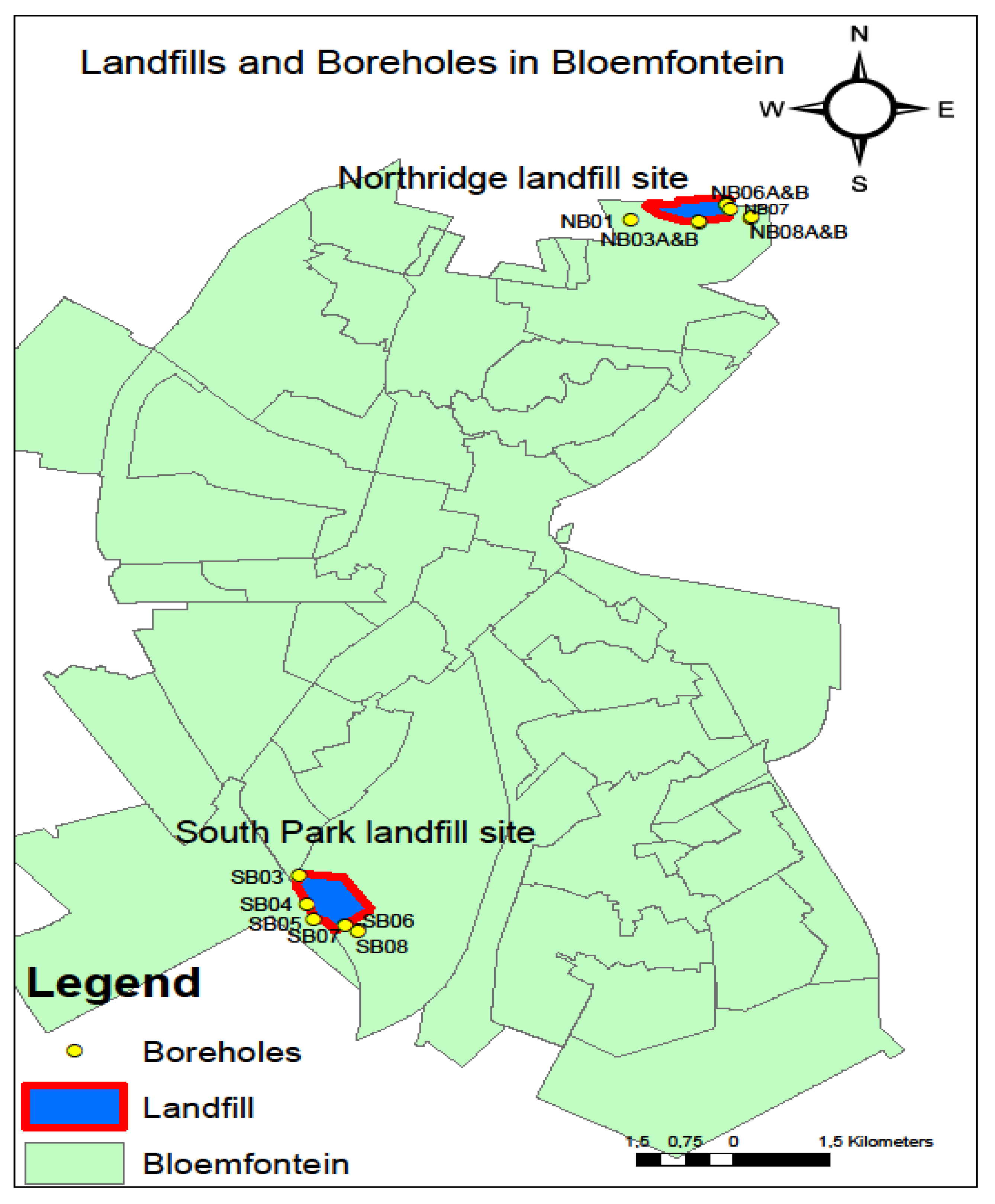 Bloemfontein Residential Areas Map Molecules | Free Full-Text | The Influence Of Non-Engineered Municipal  Landfills On Groundwater Chemistry And Quality In Bloemfontein, South  Africa | Html