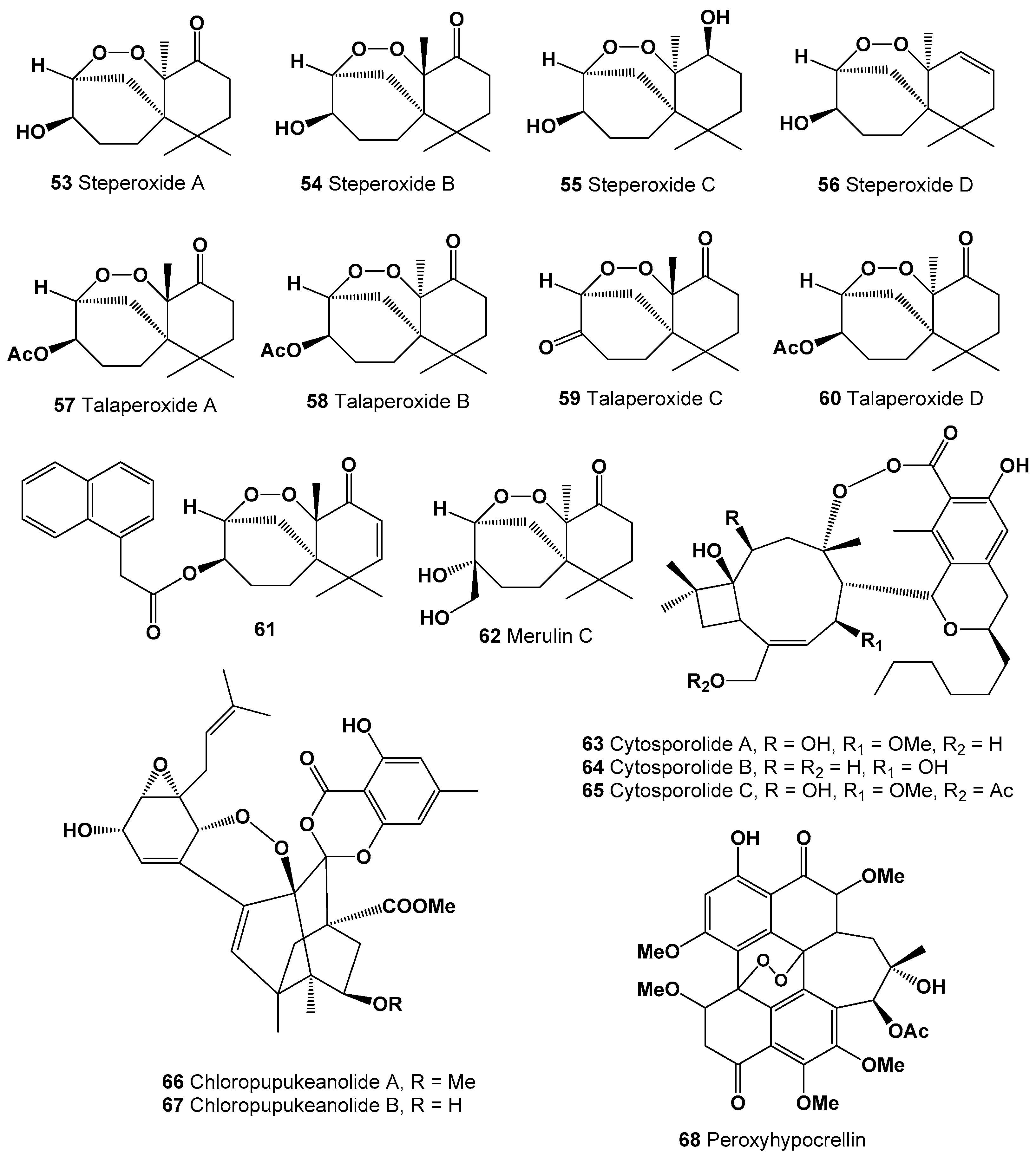 Molecules Free Full Text Antiprotozoal And Antitumor Activity Of Natural Polycyclic Endoperoxides Origin Structures And Biological Activity Html