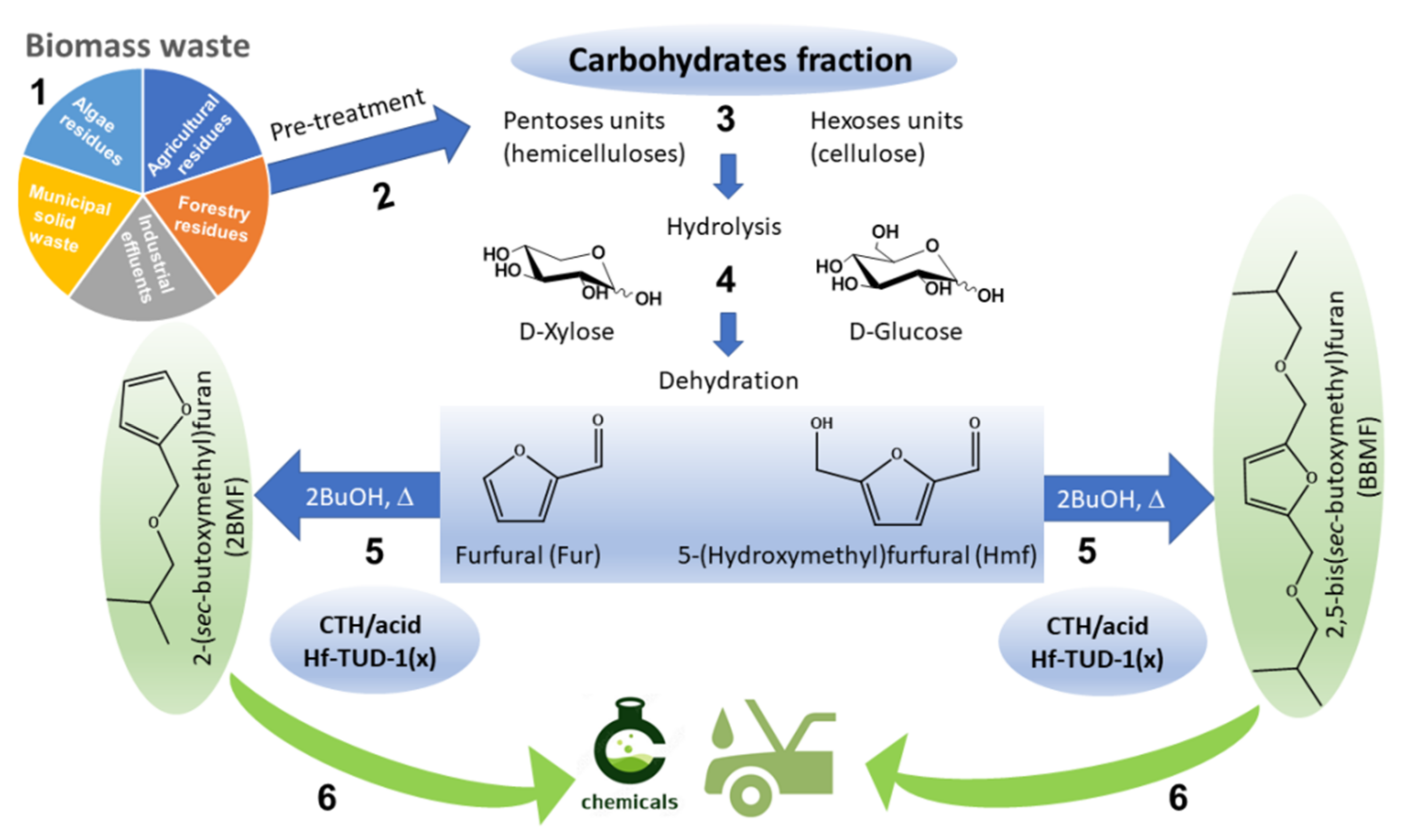Catalytic Transfer Hydrogenation and Acid Reactions of